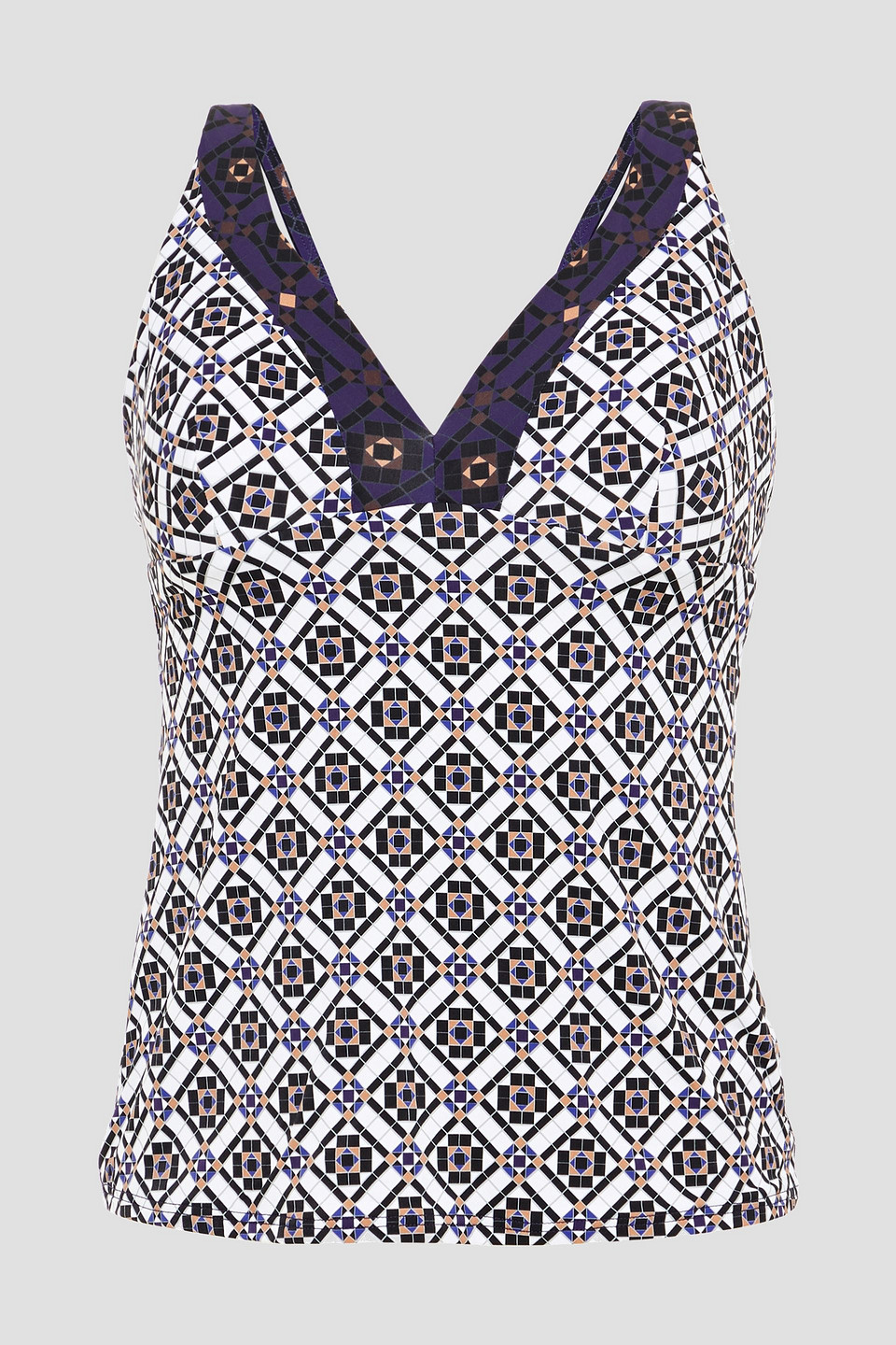 Jets Australia By Jessika Allen Woman Printed Bikini Top White Size 16