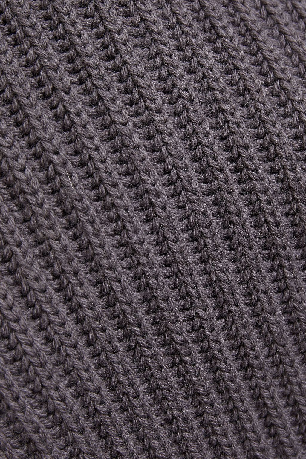 IRO Distressed ribbed merino wool turtleneck sweater