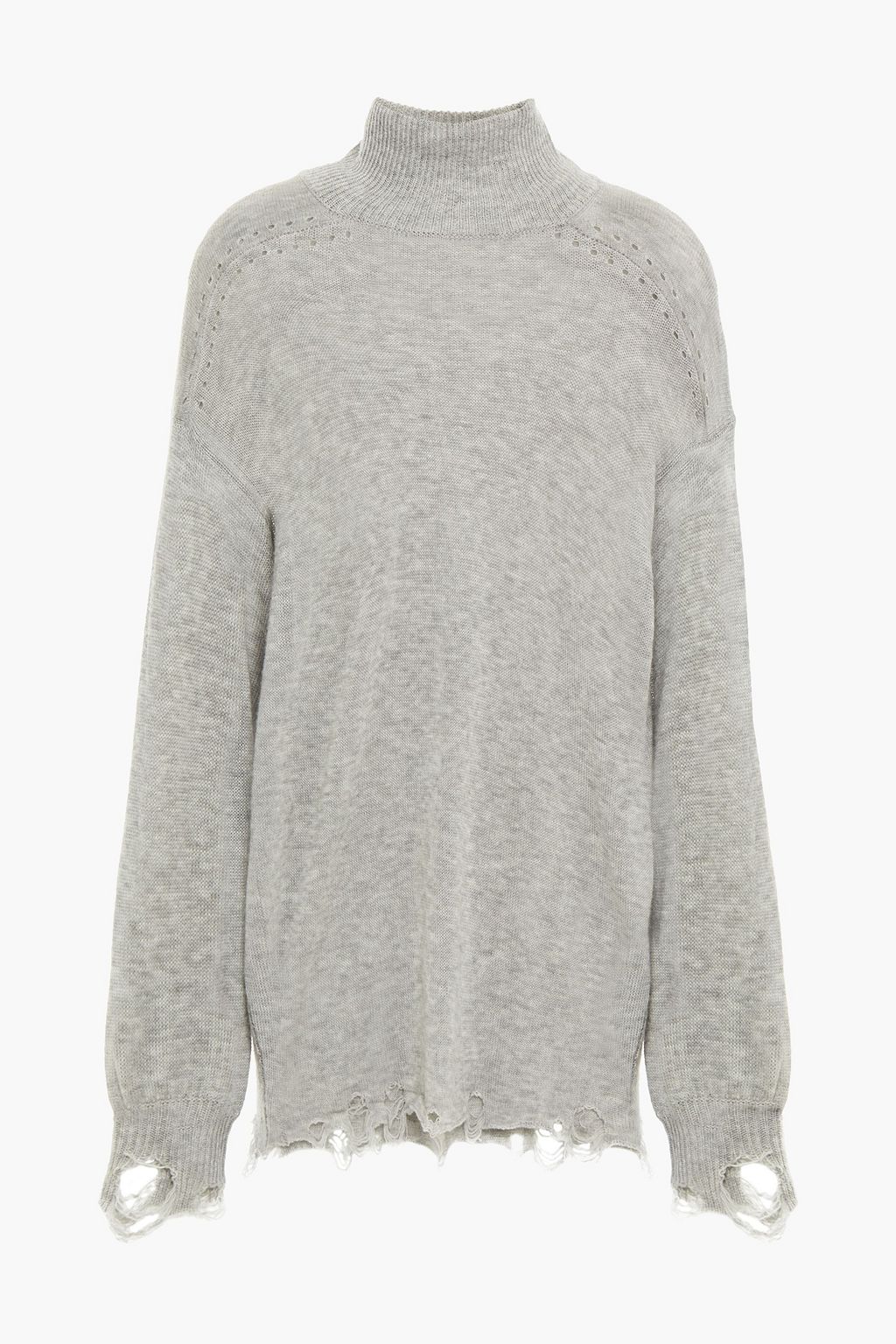 distressed turtleneck sweater