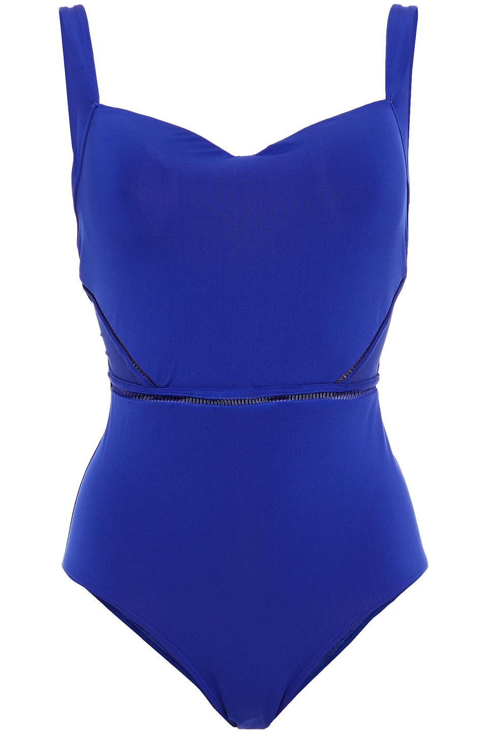 Jets Australia By Jessika Allen Woman Mesh-paneled Swimsuit Royal Blue Size 12