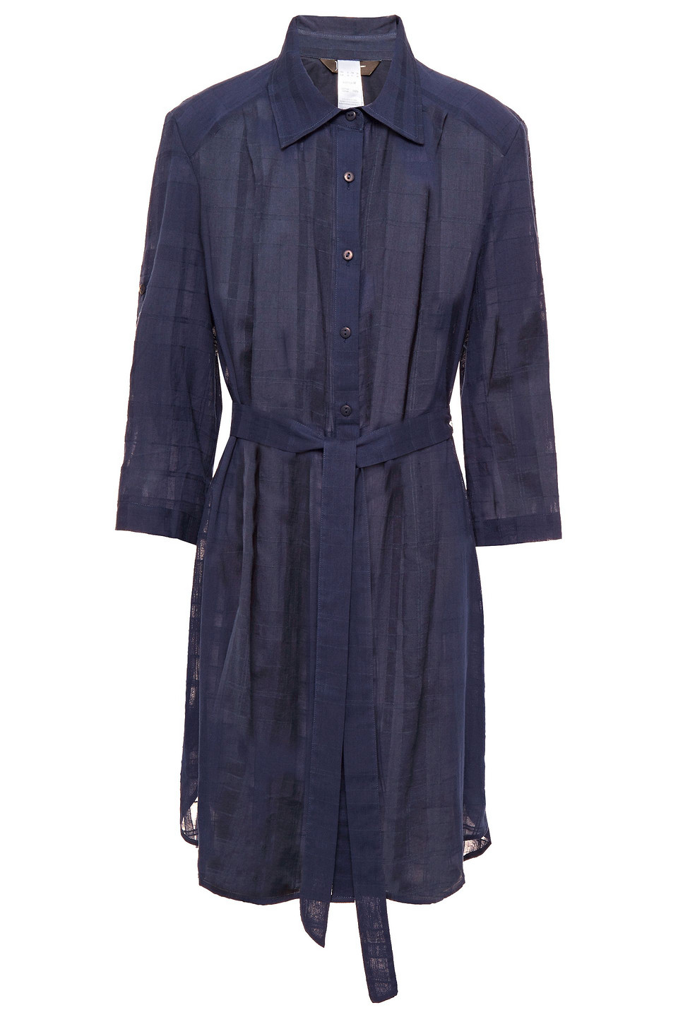 Jets Australia By Jessika Allen Woman La Paz Checked Cotton-jacquard Coverup Navy Size L