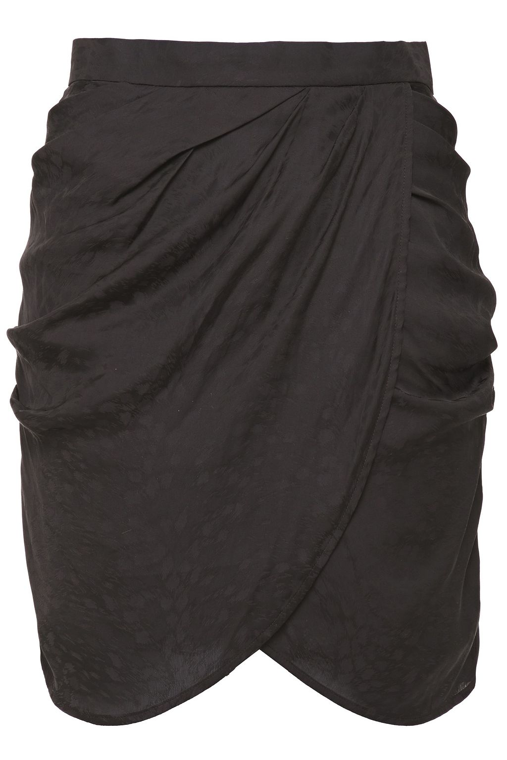 satin jacquard mini skirt