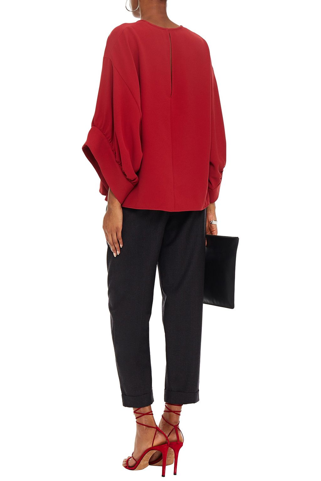 IRO Cachica gathered crepe top