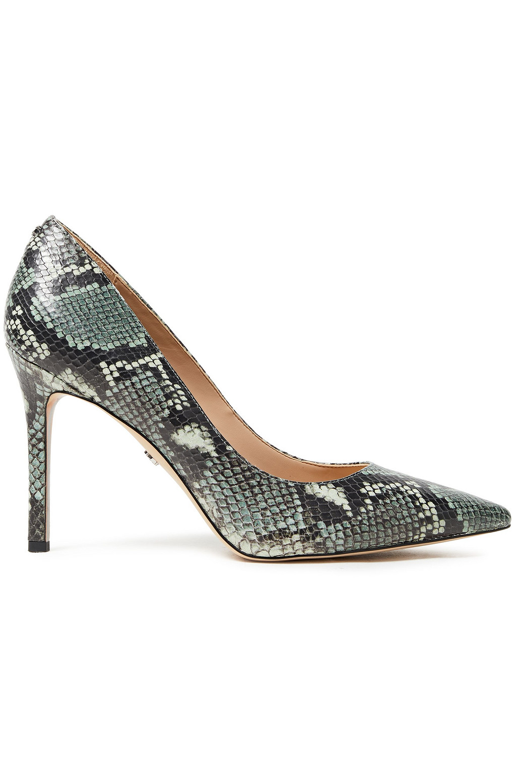 SAM EDELMAN Hazel snake-effect leather pumps