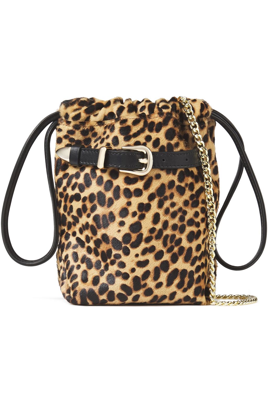 leopard print bucket bag