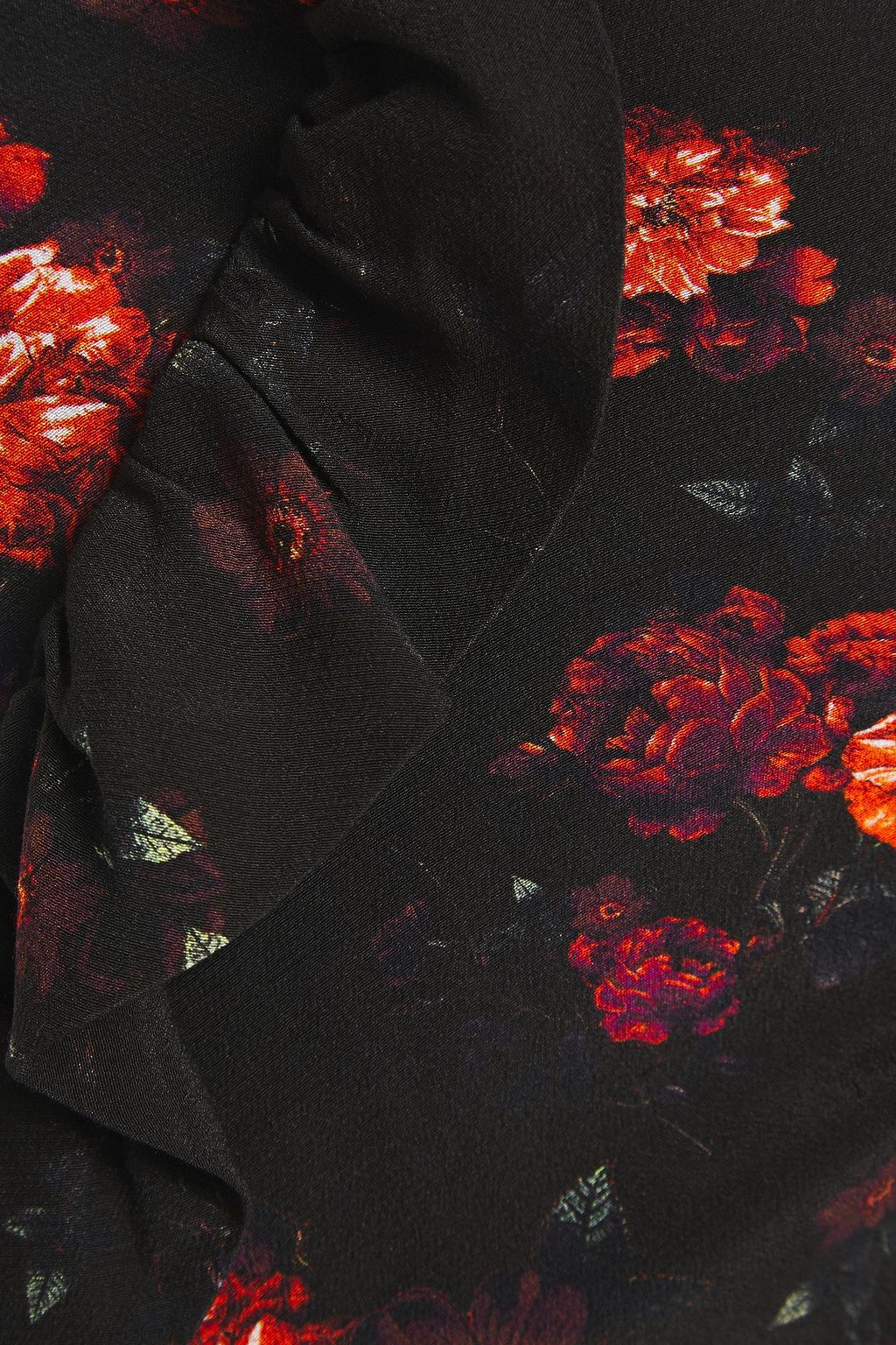 IRO Kasper wrap-effect floral-print crepe de chine mini skirt