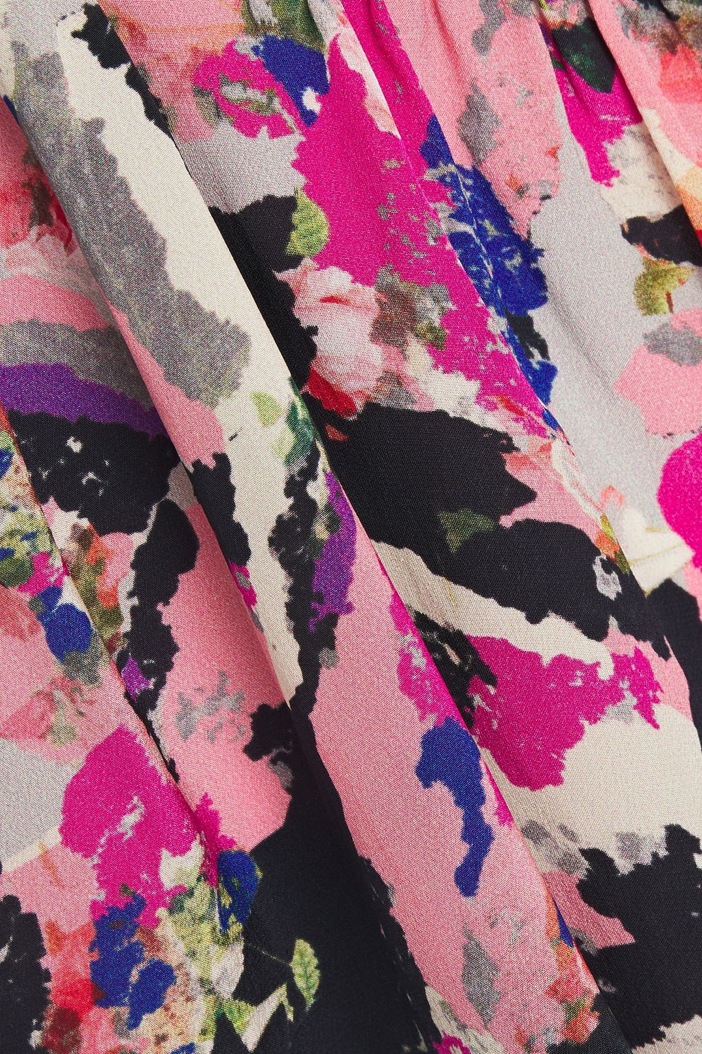 IRO Bixie wrap-effect printed crepe de chine blouse