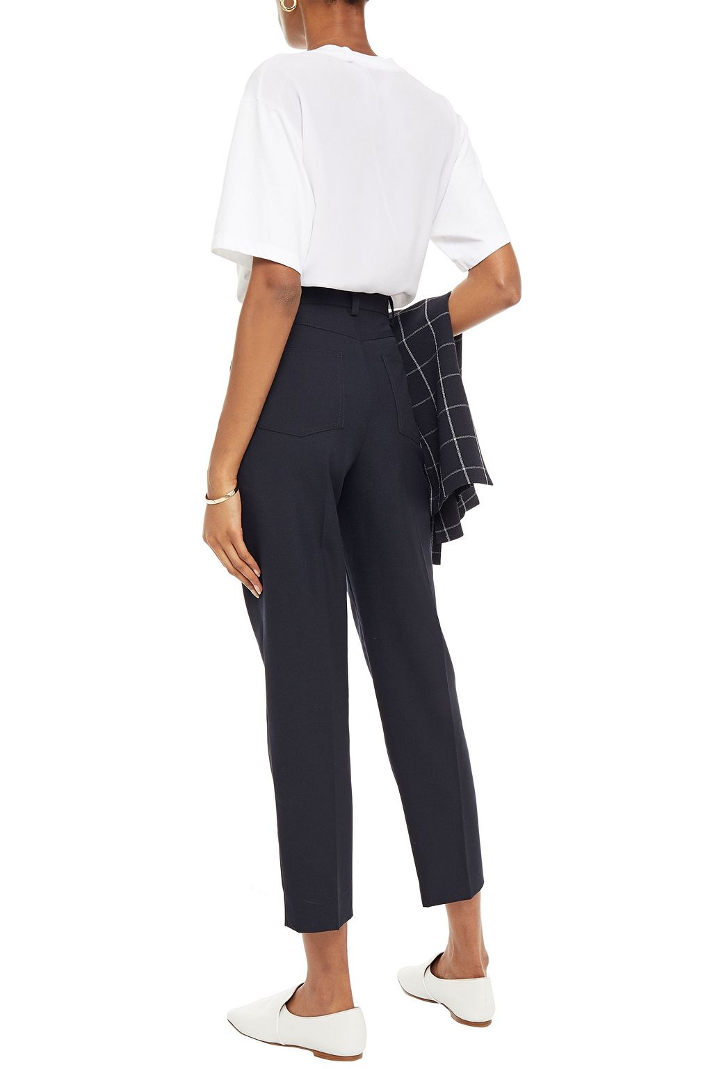 CLAUDIE PIERLOT Cropped crepe tapered pants