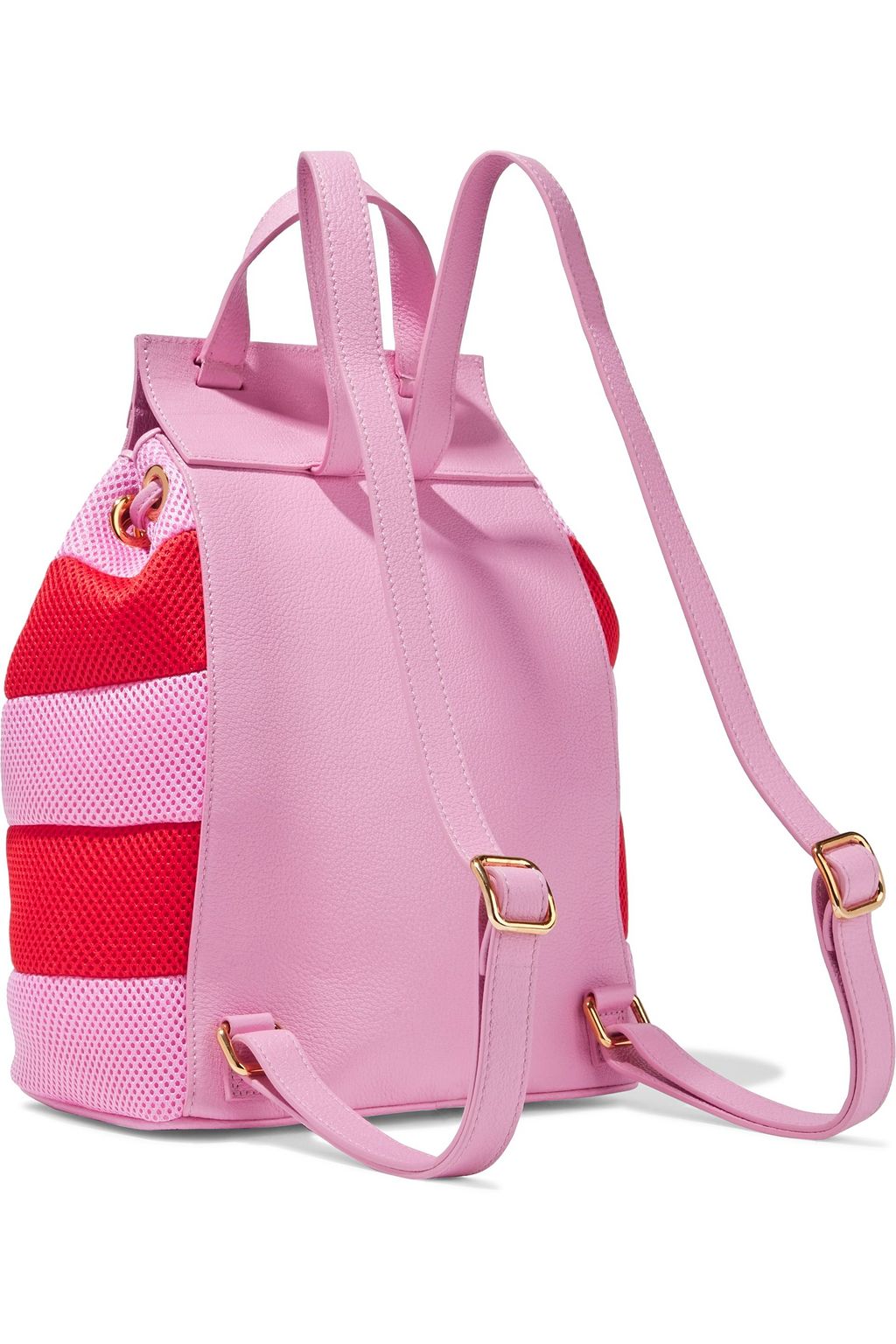 BOUTIQUE MOSCHINO Two-tone textured-leather and mesh backpack