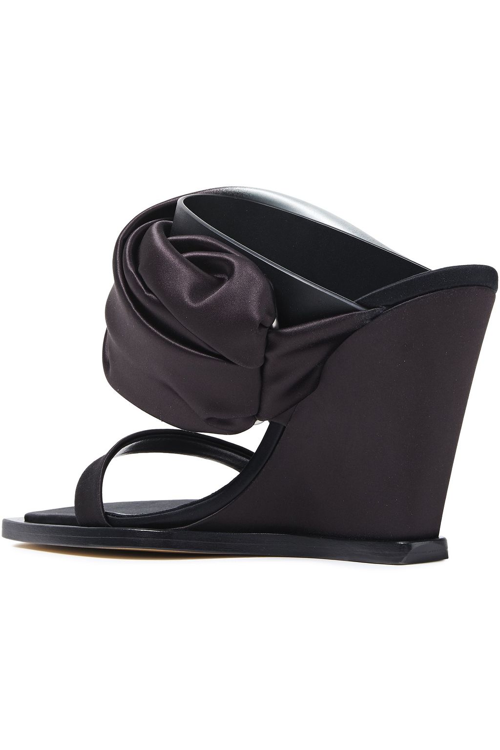 RICK OWENS Dégradé satin and leather mules