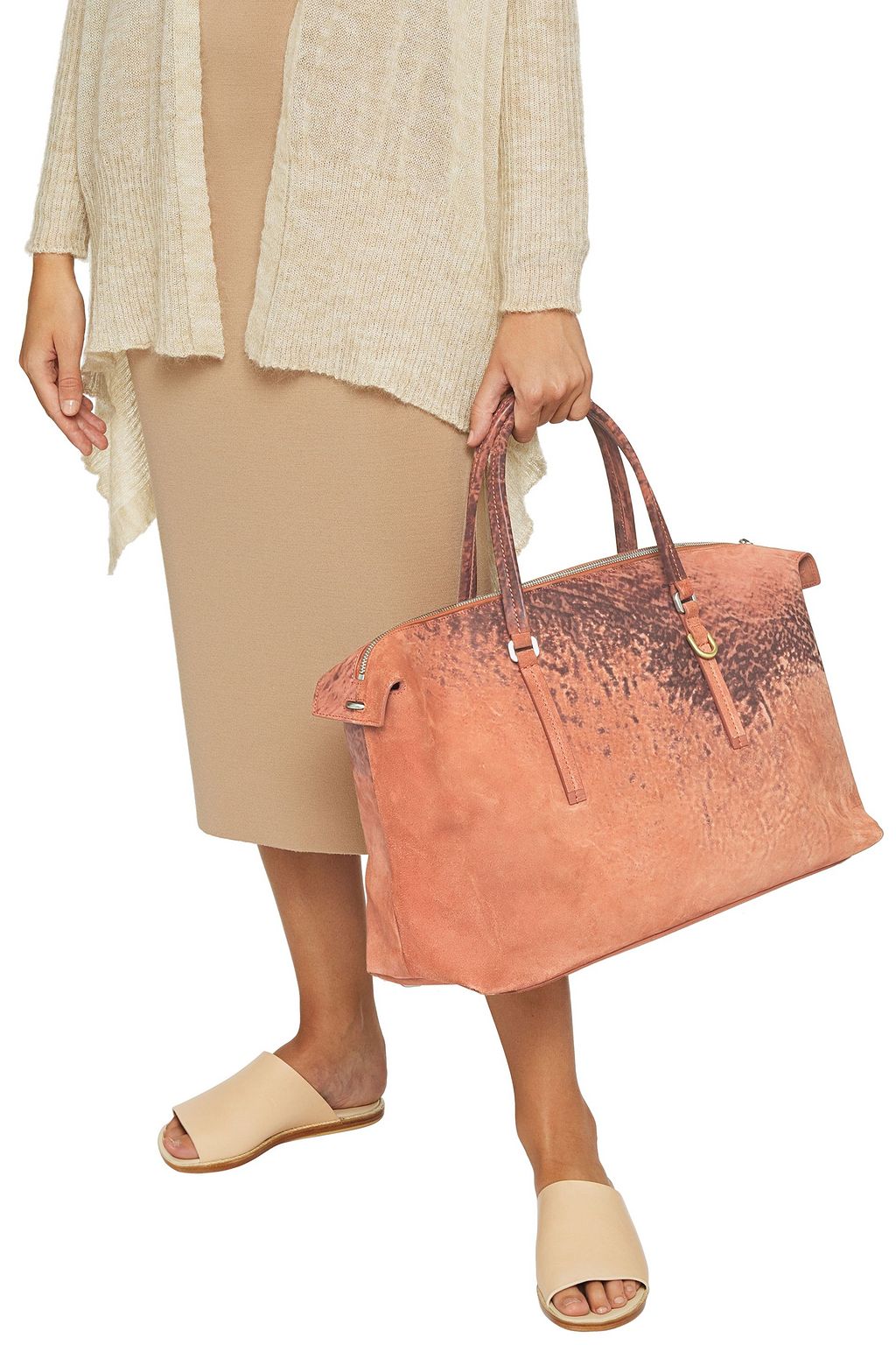 RICK OWENS Printed suede weekend bag
