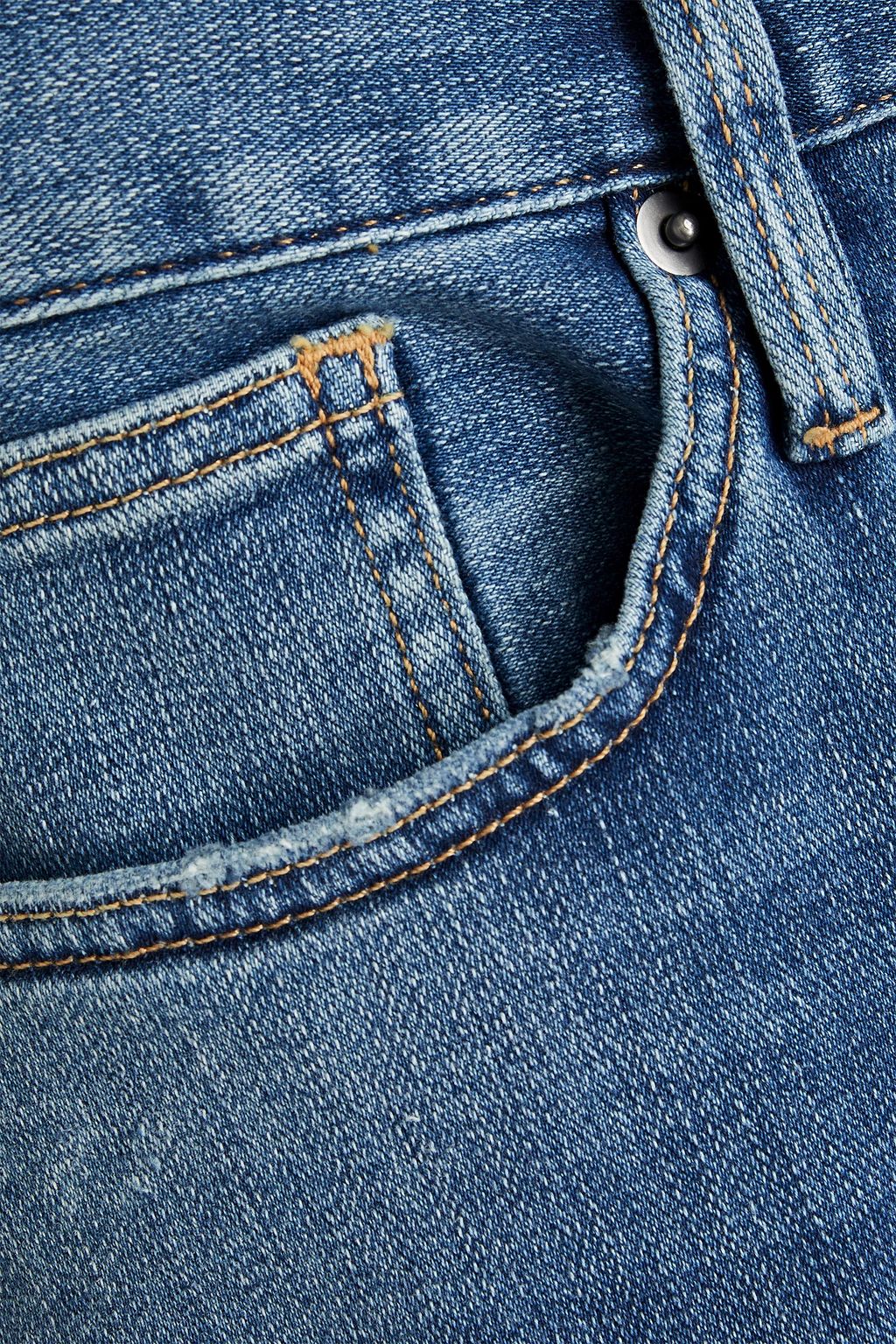 FRAME Skinny-fit whiskered denim jeans