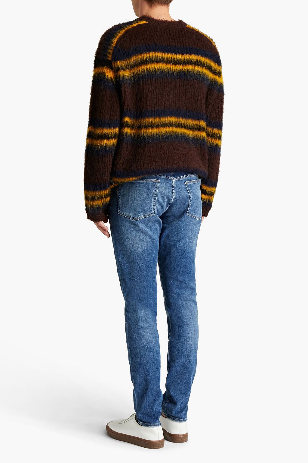 FRAME Skinny-fit whiskered denim jeans