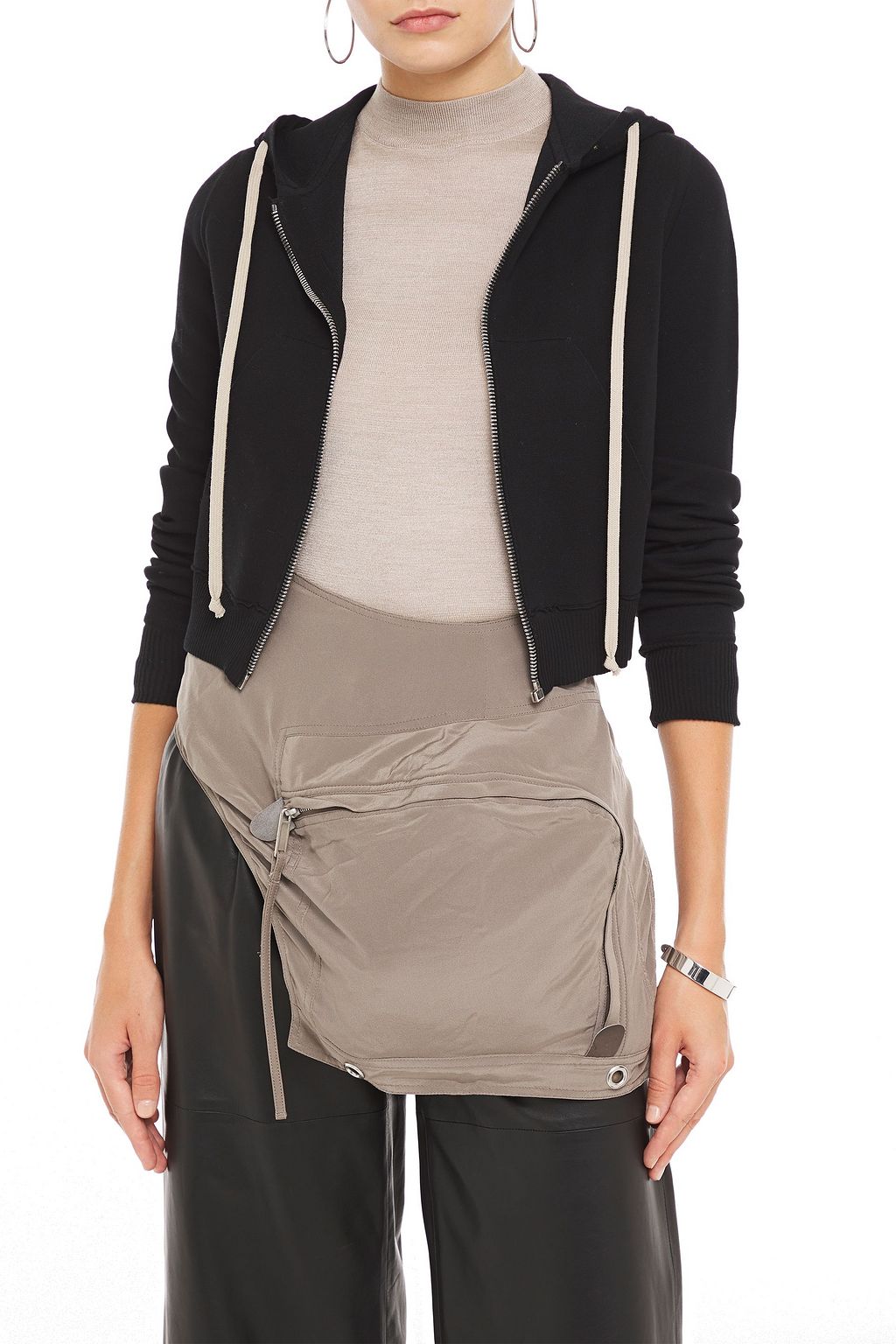 RICK OWENS Crepe de chine belt bag