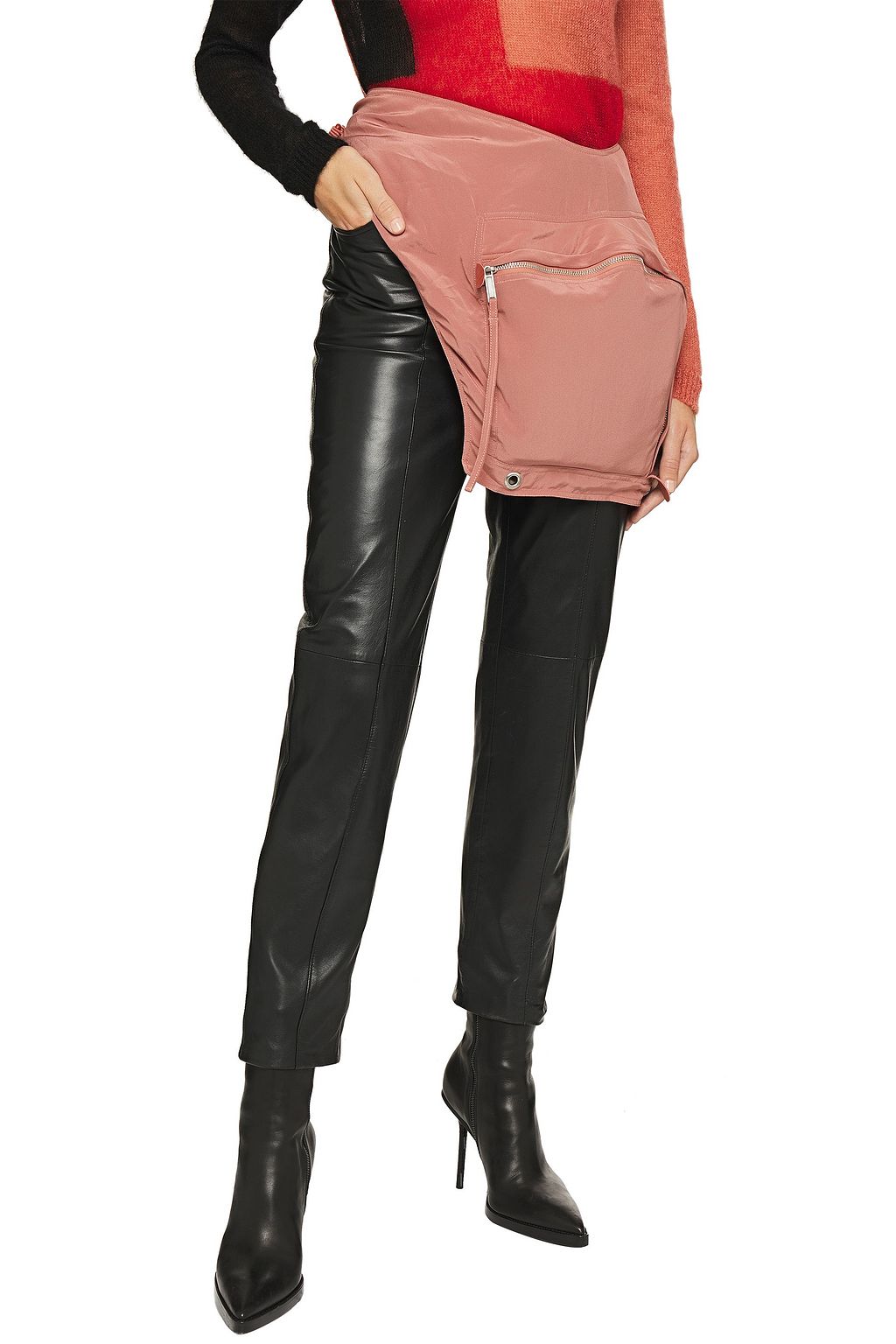 RICK OWENS Crepe de chine belt bag