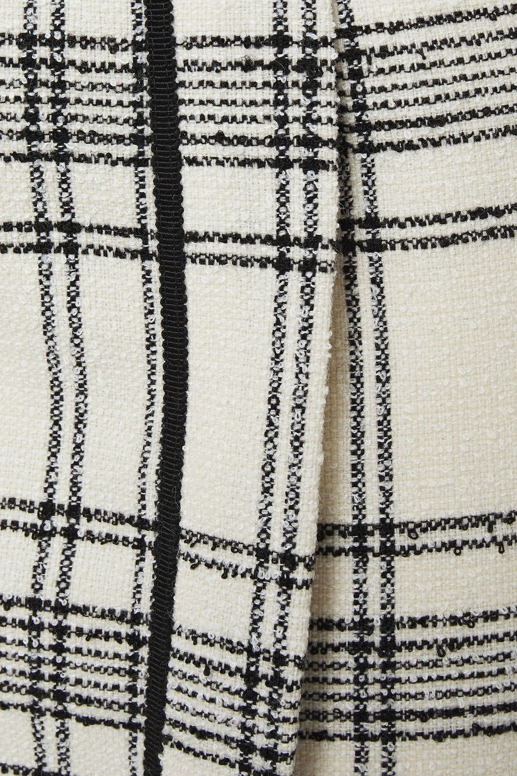 CLAUDIE PIERLOT Fringed checked tweed mini skirt