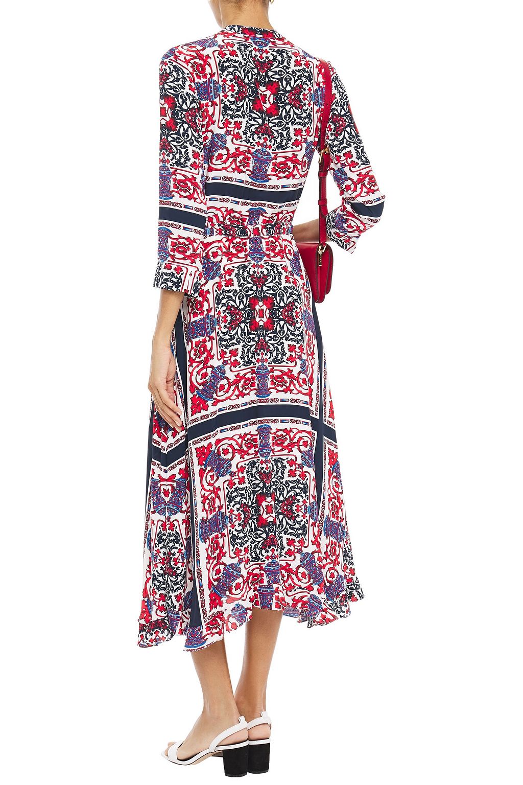CLAUDIE PIERLOT Printed crepe de chine midi dress