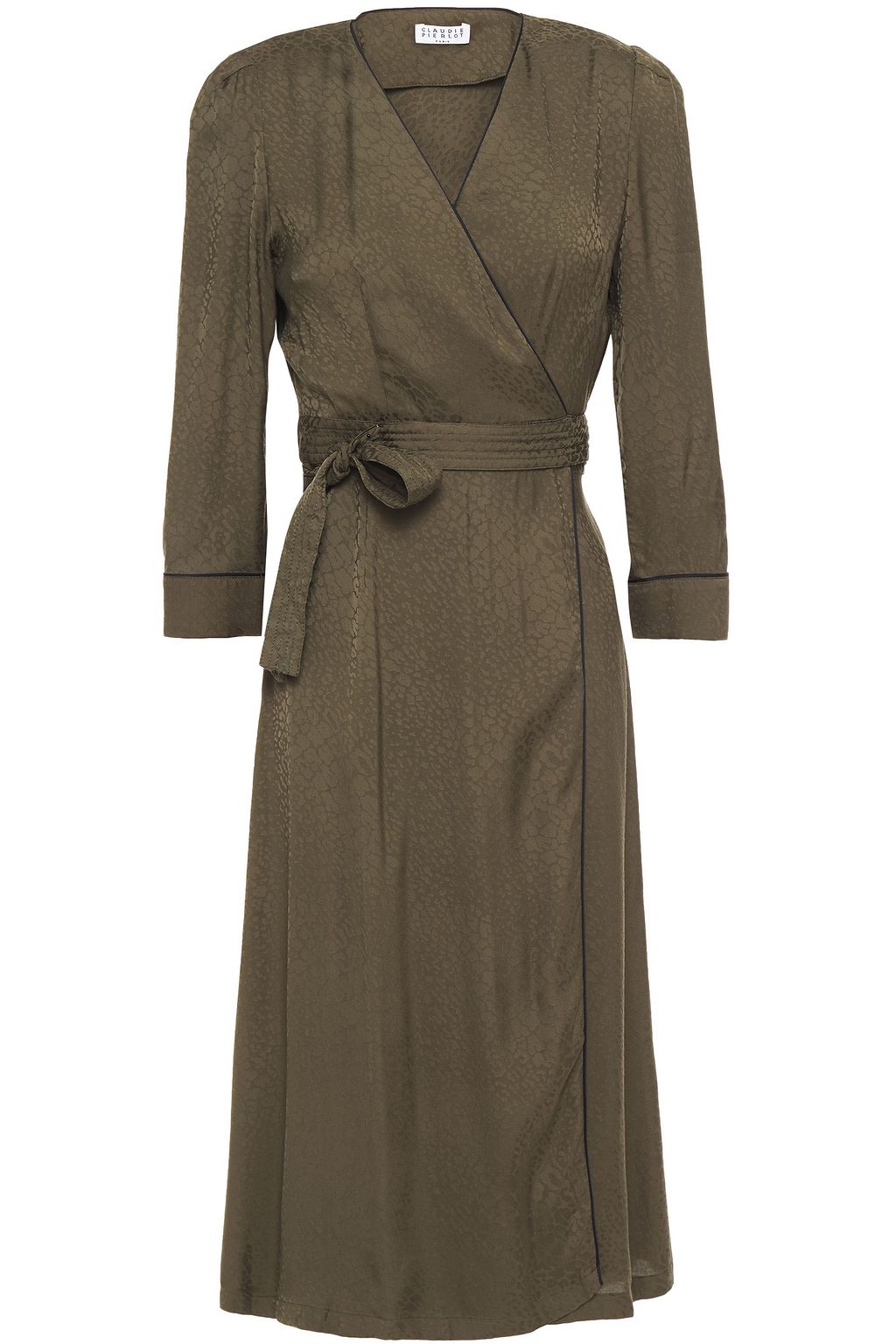 army green wrap dress