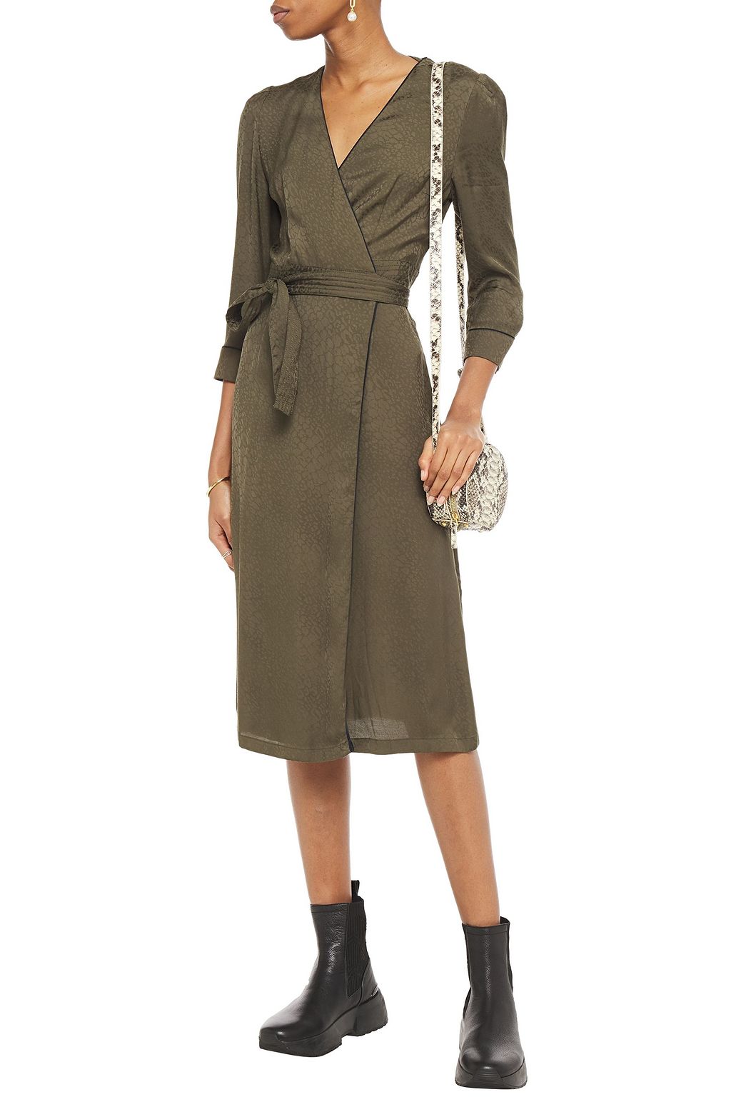 CLAUDIE PIERLOT Jacquard midi wrap dress