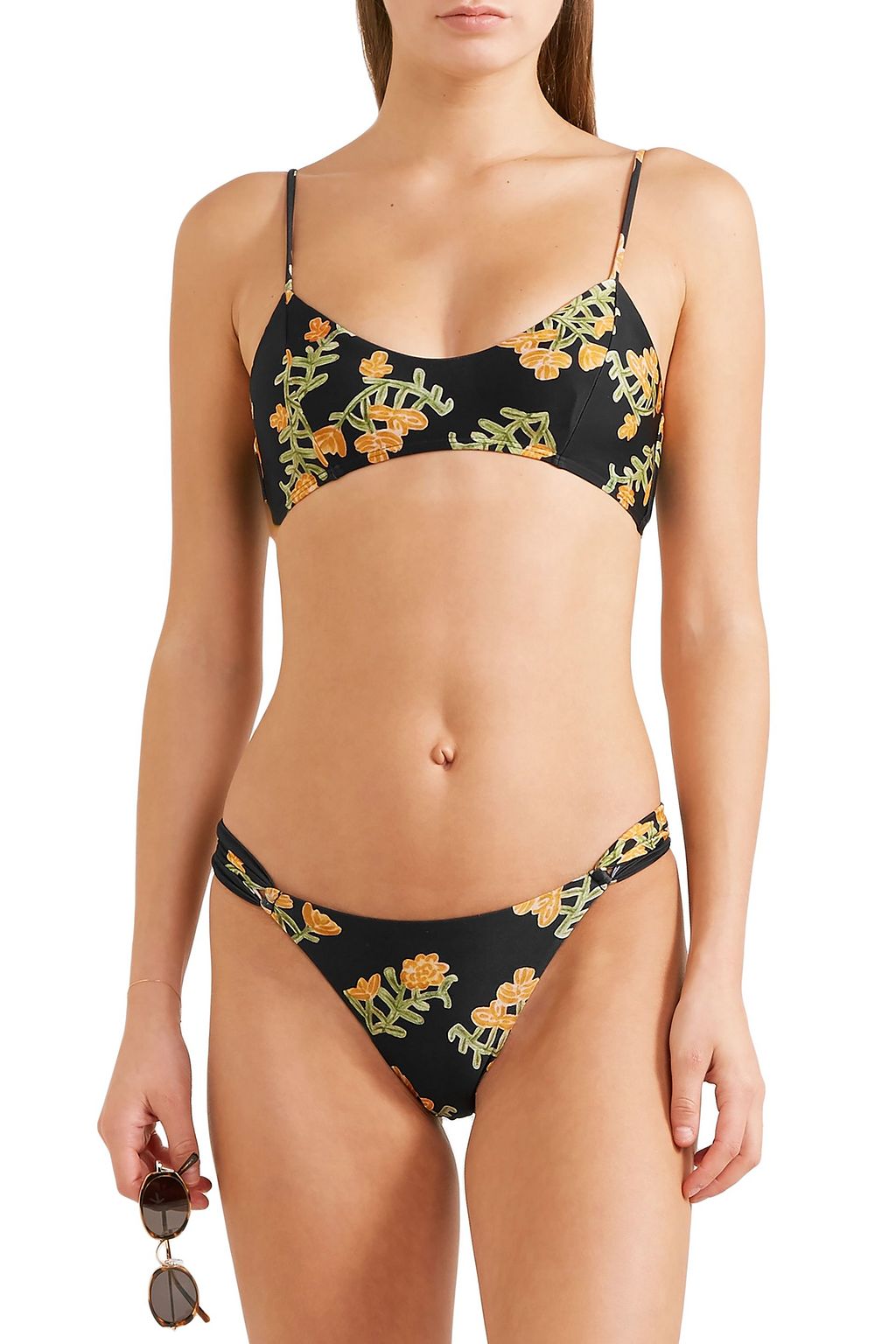 VIX PAULA HERMANNY Amber floral-print bikini top