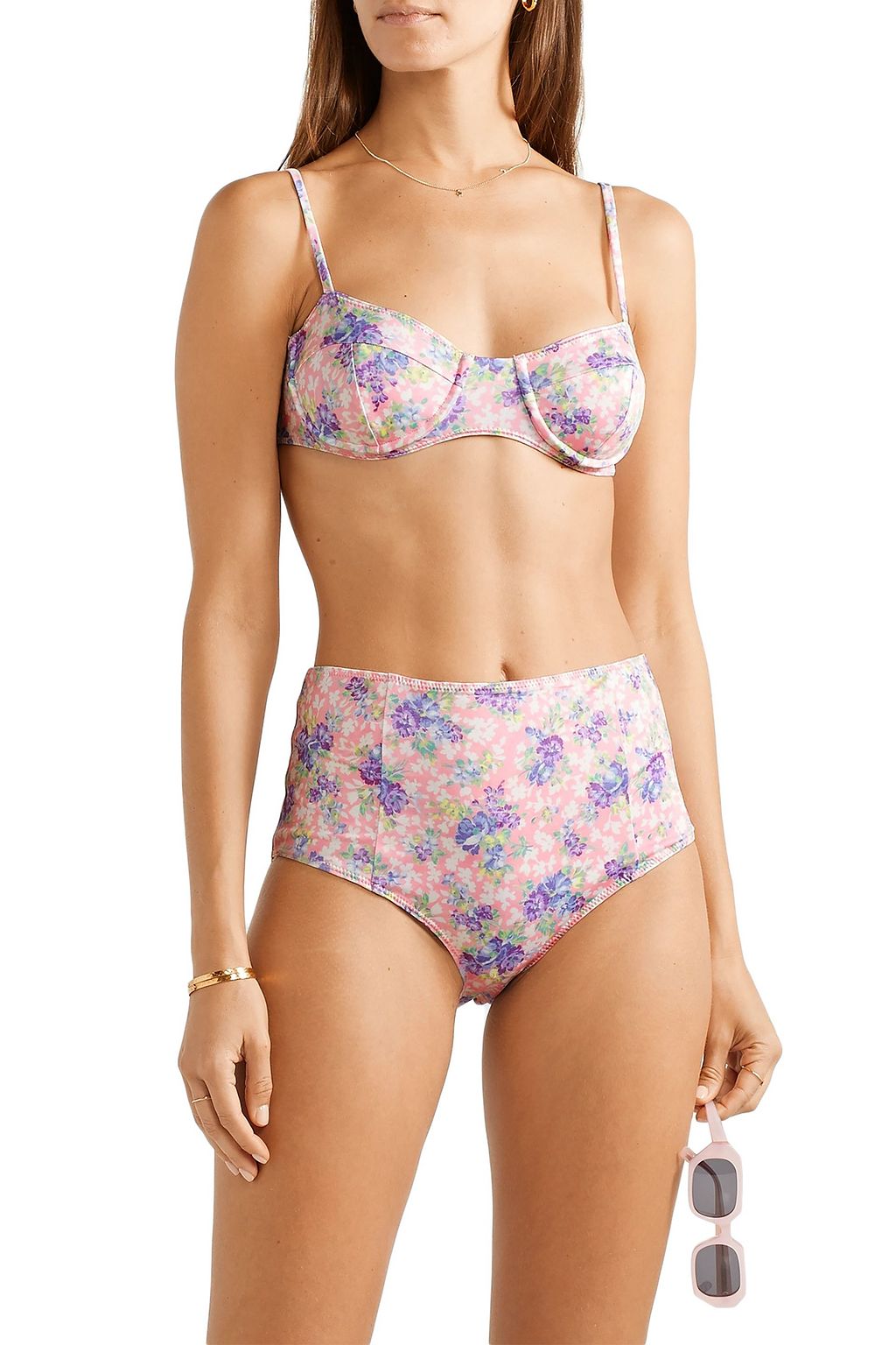 LOVESHACKFANCY Mason floral-print bikini briefs