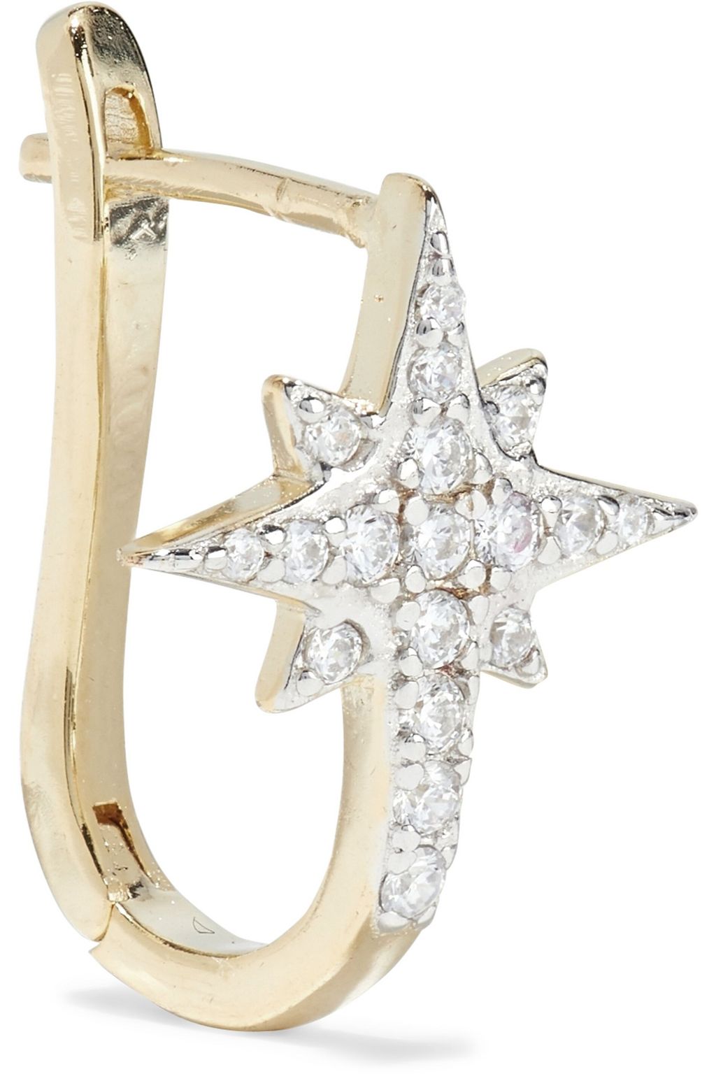 SHASHI Celeste 18-karat gold-plated sterling silver crystal earrings