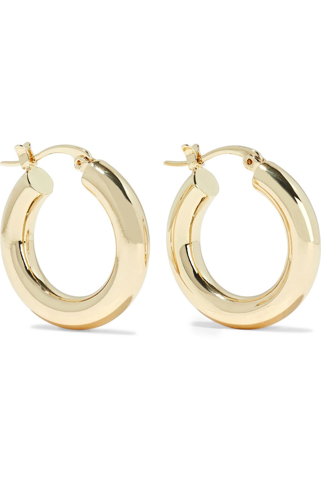 SHASHI Dominique 18-karat gold-plated hoop earrings | THE OUTNET