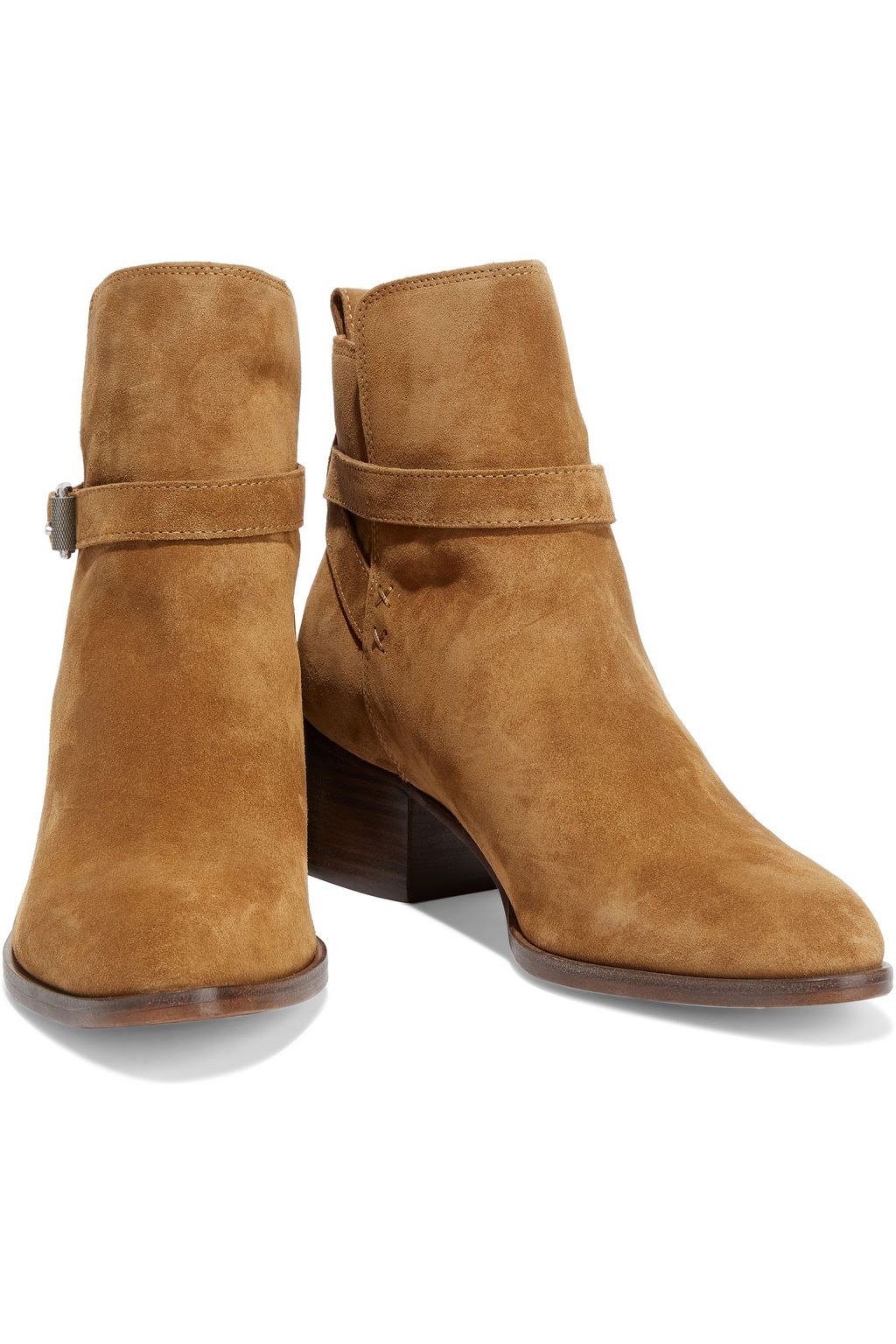 RAG & BONE Walker buckled suede ankle boots