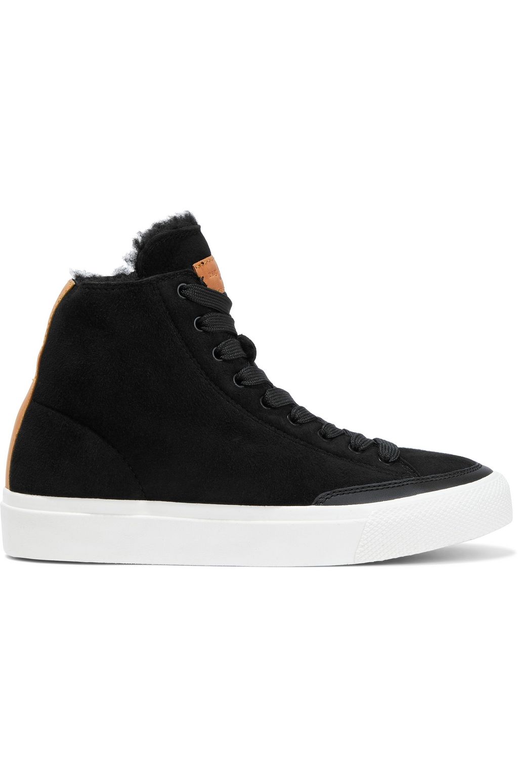 high top shearling sneakers