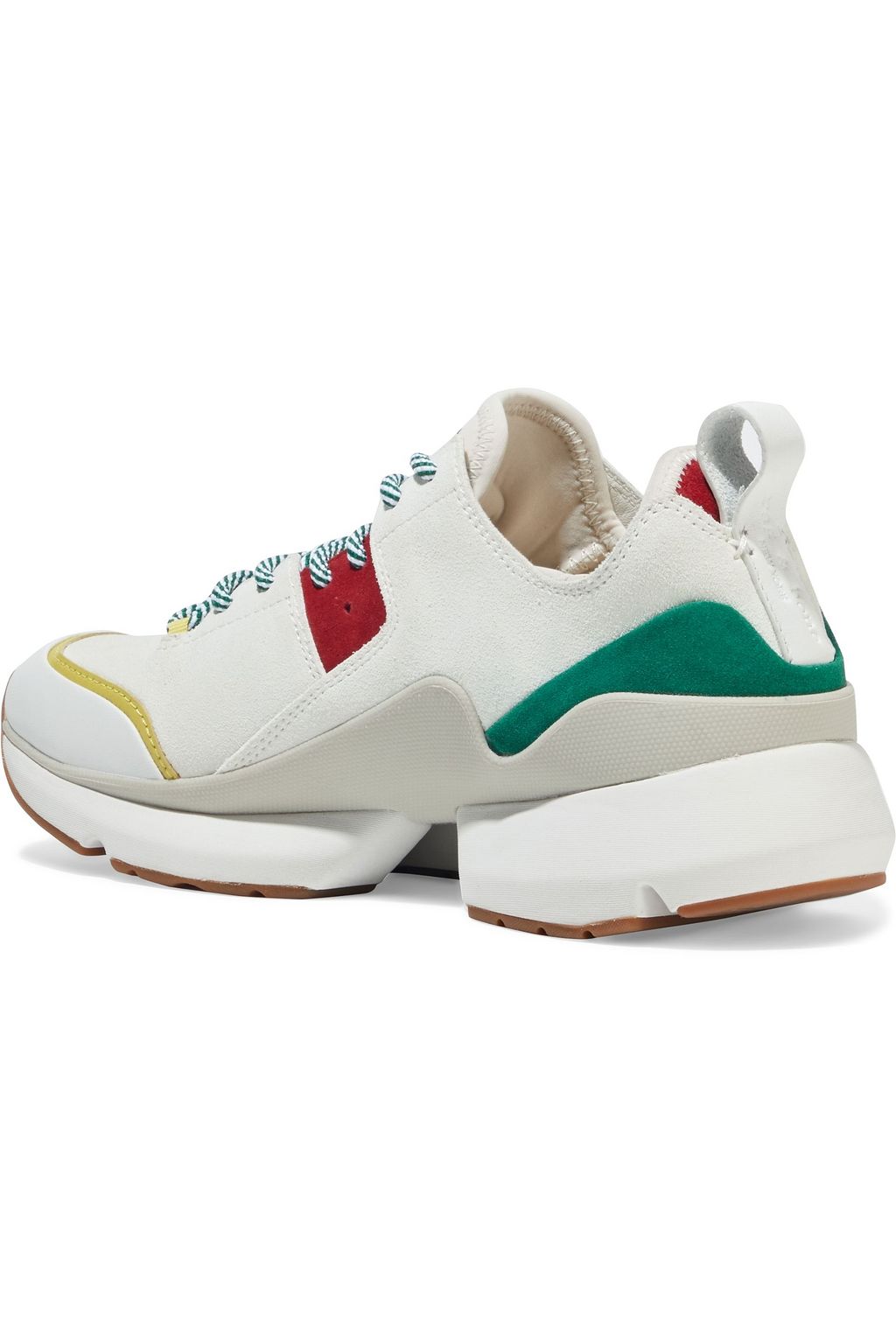 RAG & BONE Manston Runner leather-trimmed suede and neoprene sneakers