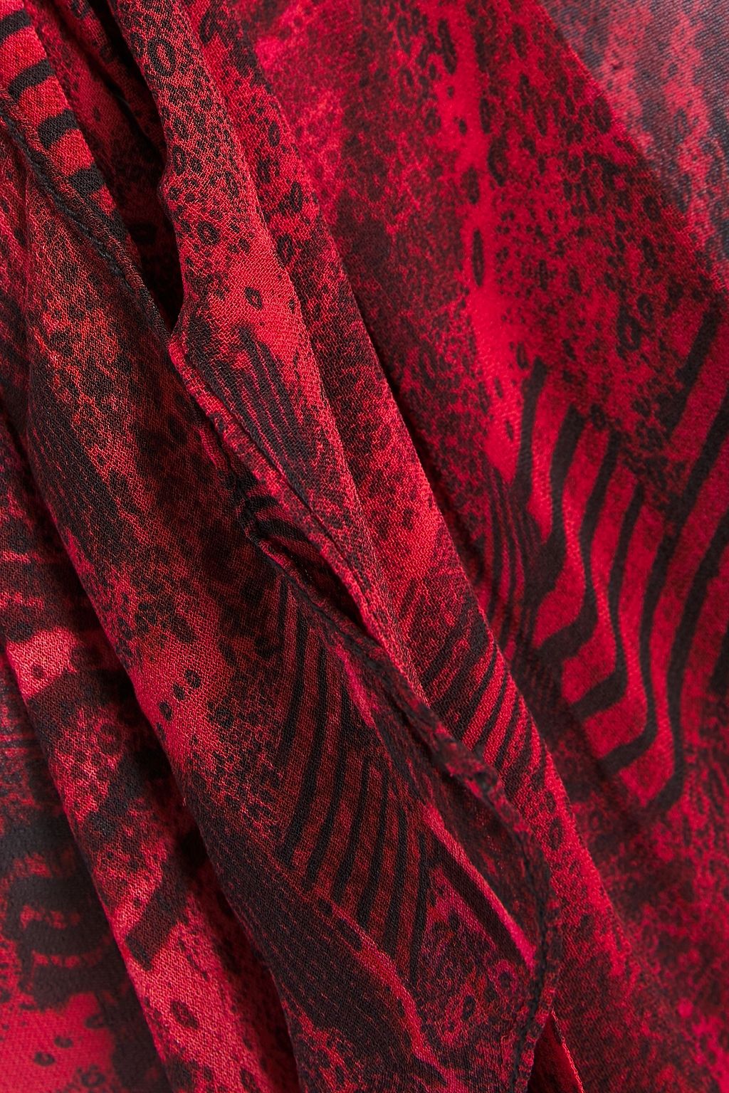 IRO Reason draped printed crepe de chine blouse