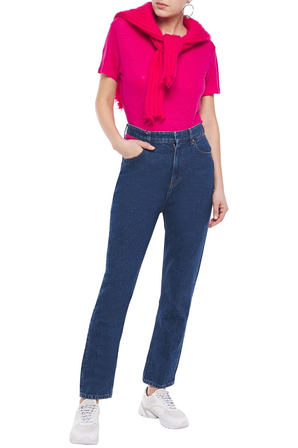 IRO Touro cutout high-rise straight-leg jeans
