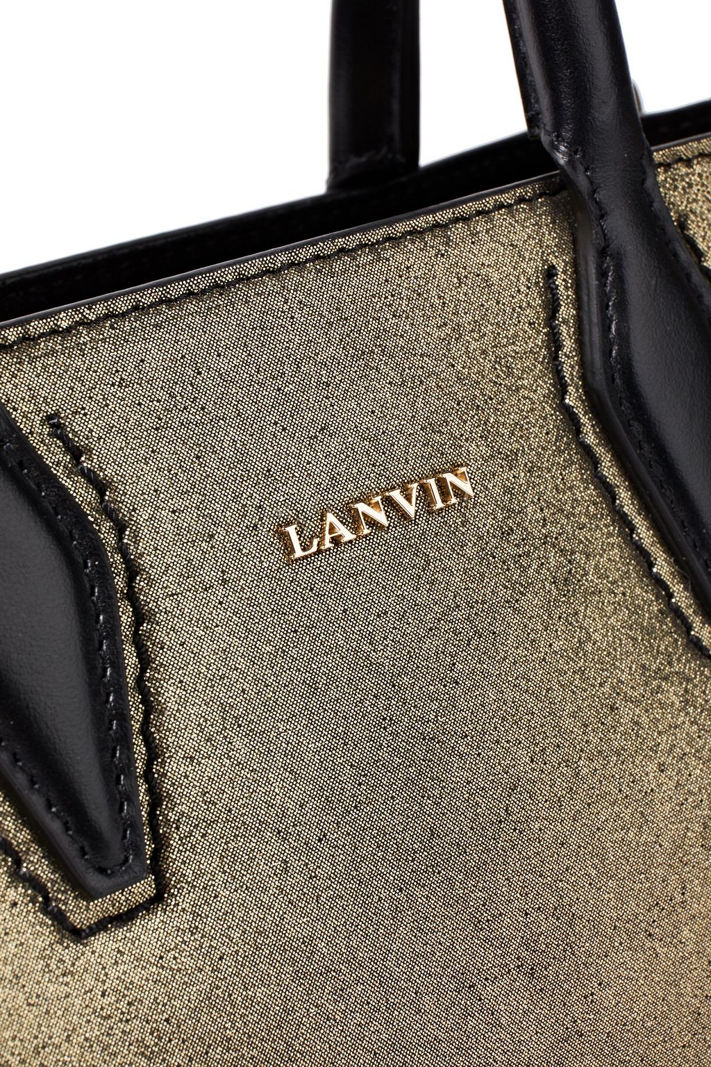 LANVIN Nano Journée metallic leather tote
