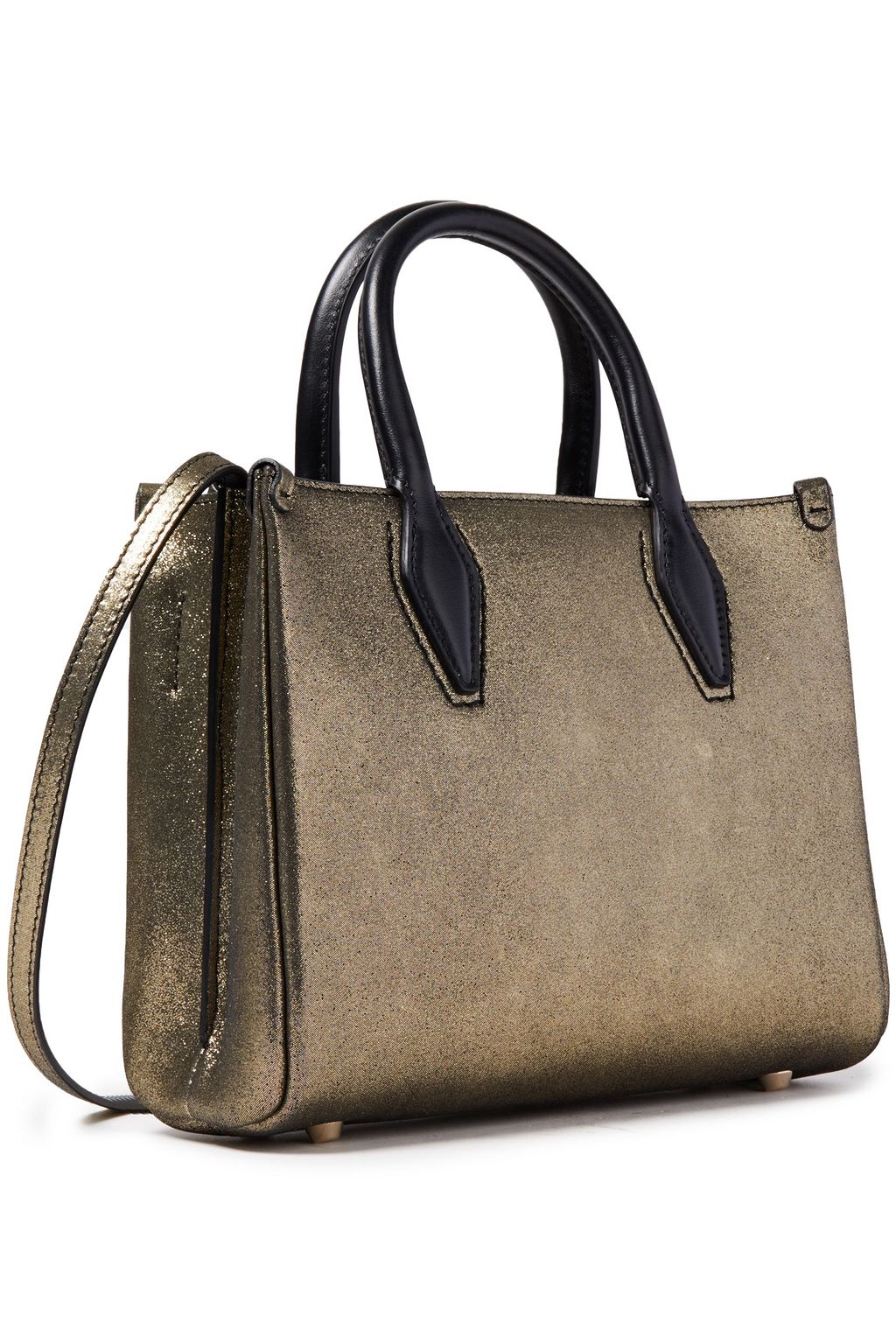 LANVIN Nano Journée metallic leather tote