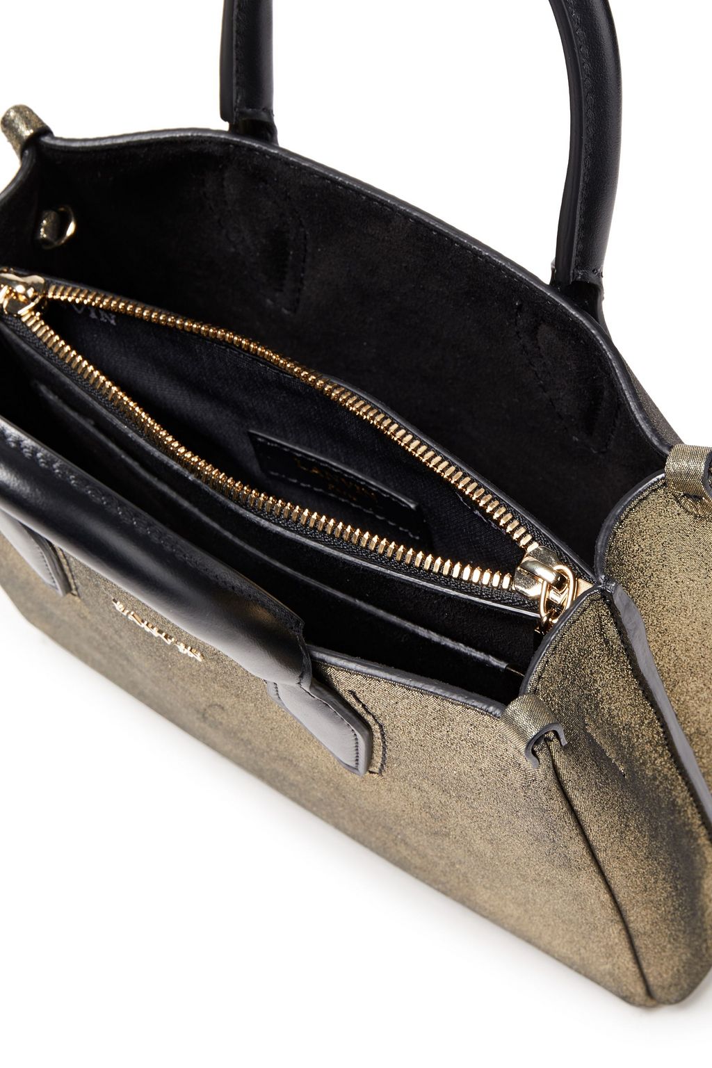 LANVIN Nano Journée metallic leather tote
