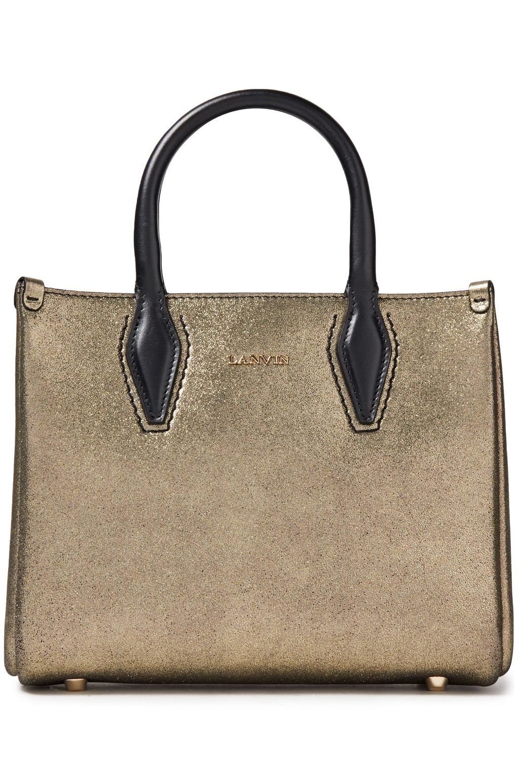 LANVIN Nano Journée metallic leather tote