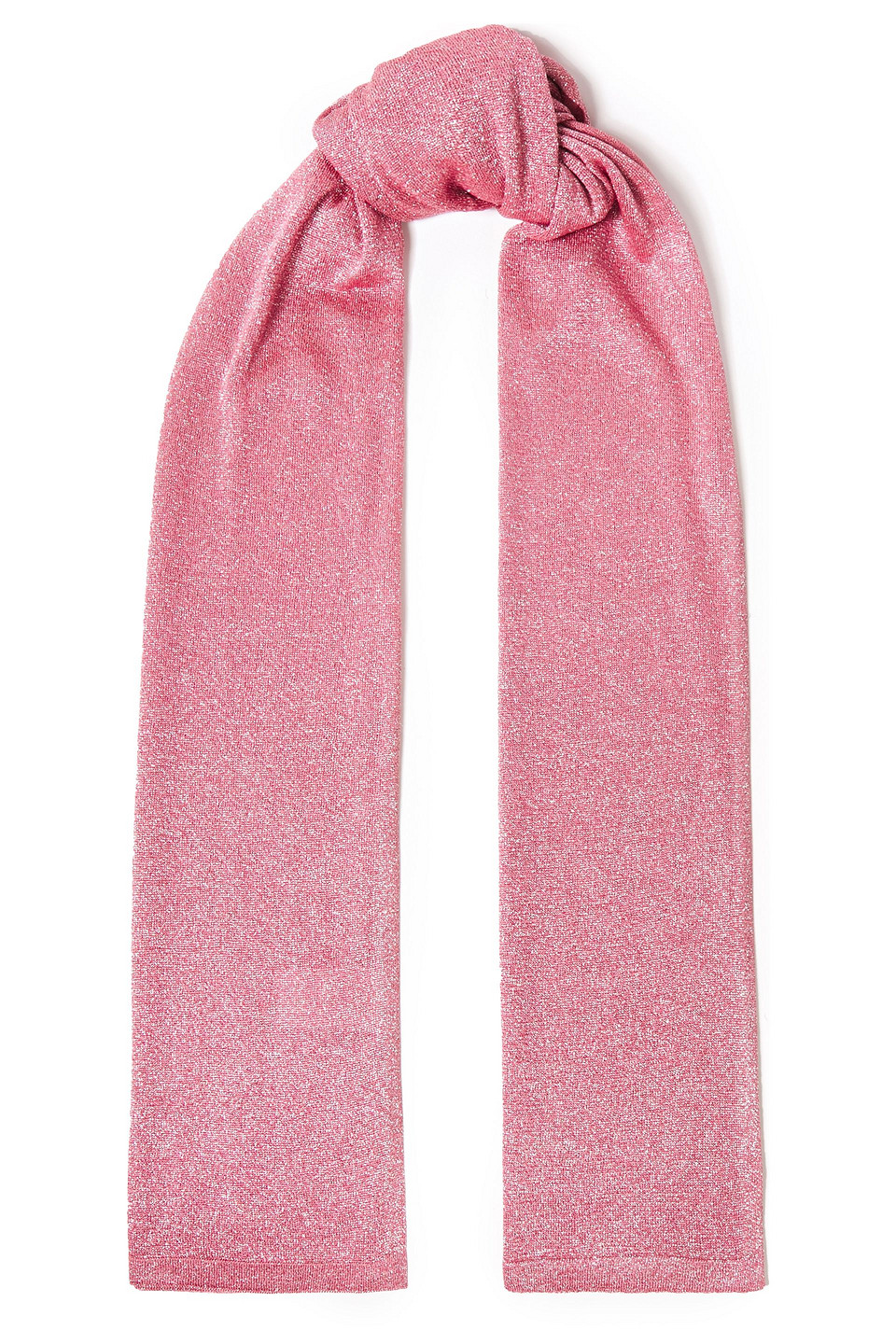 Missoni Woman Metallic Crochet-knit Scarf Bubblegum Size --