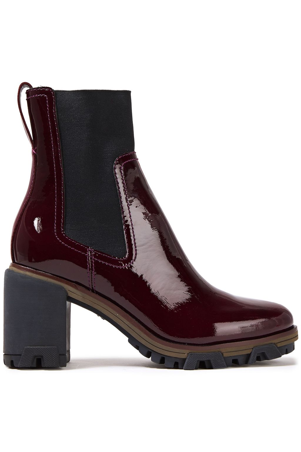 patent leather chelsea boots