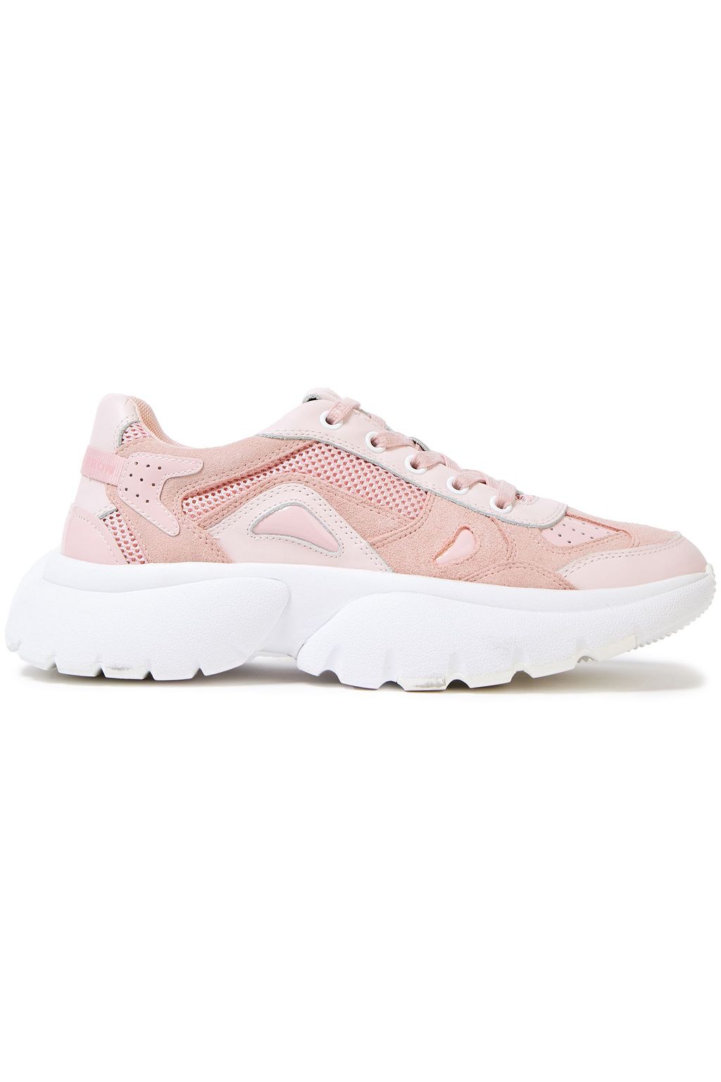 Baby pink Leather, mesh and suede 