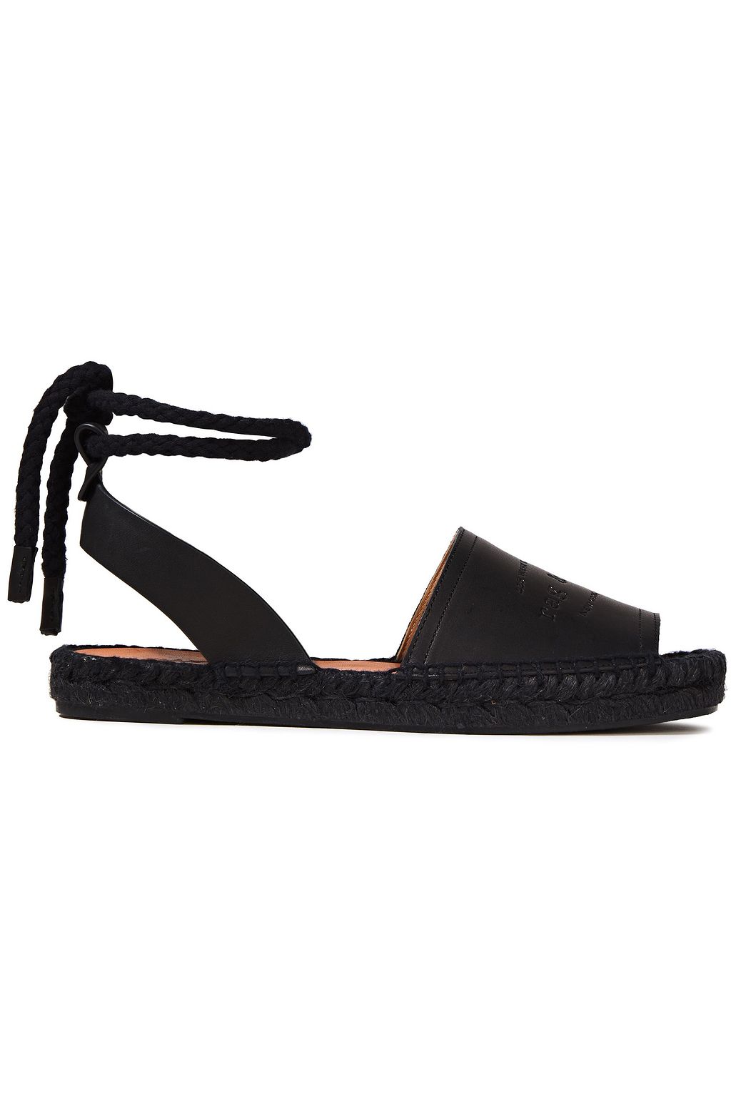 flat black espadrille sandals