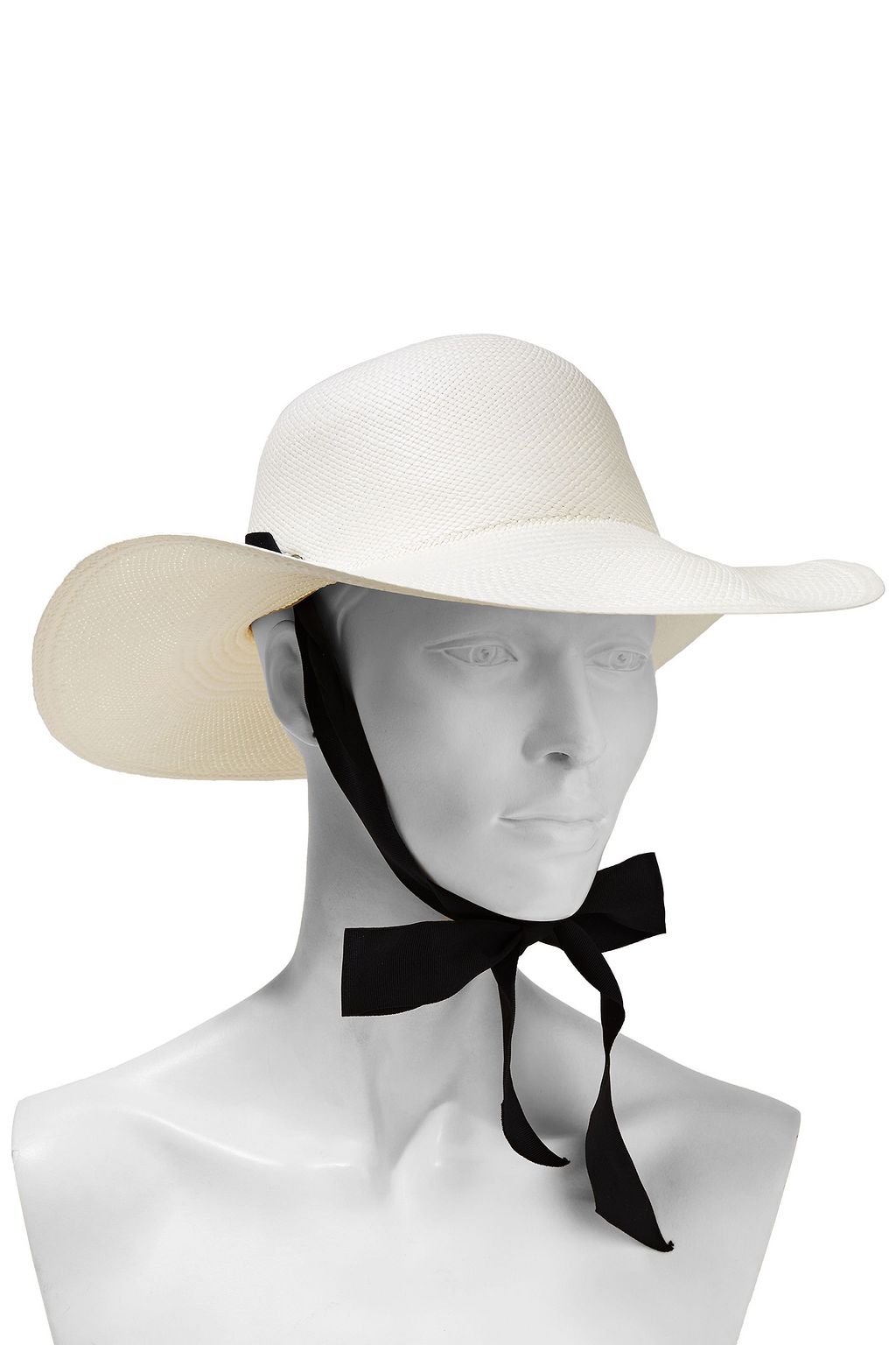 SENSI STUDIO Grosgrain-trimmed toquilla straw sun hat