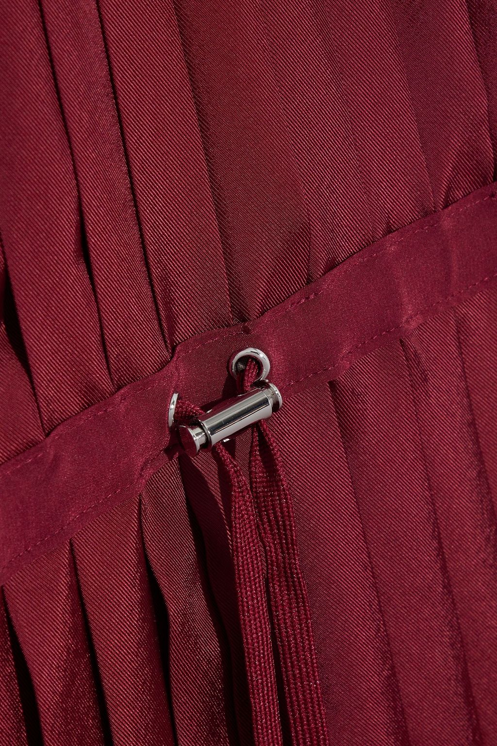 TIBI Mendini pleated satin-twill midi dress