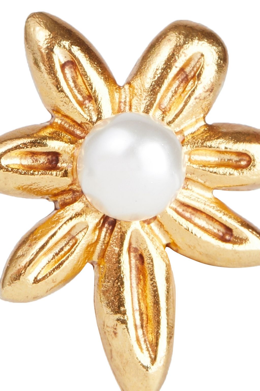 OSCAR DE LA RENTA Gold-tone faux pearl earrings