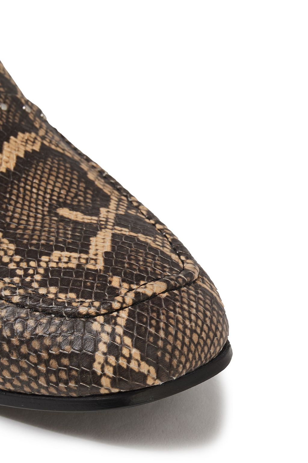 IRO Soko studded snake-effect leather slippers