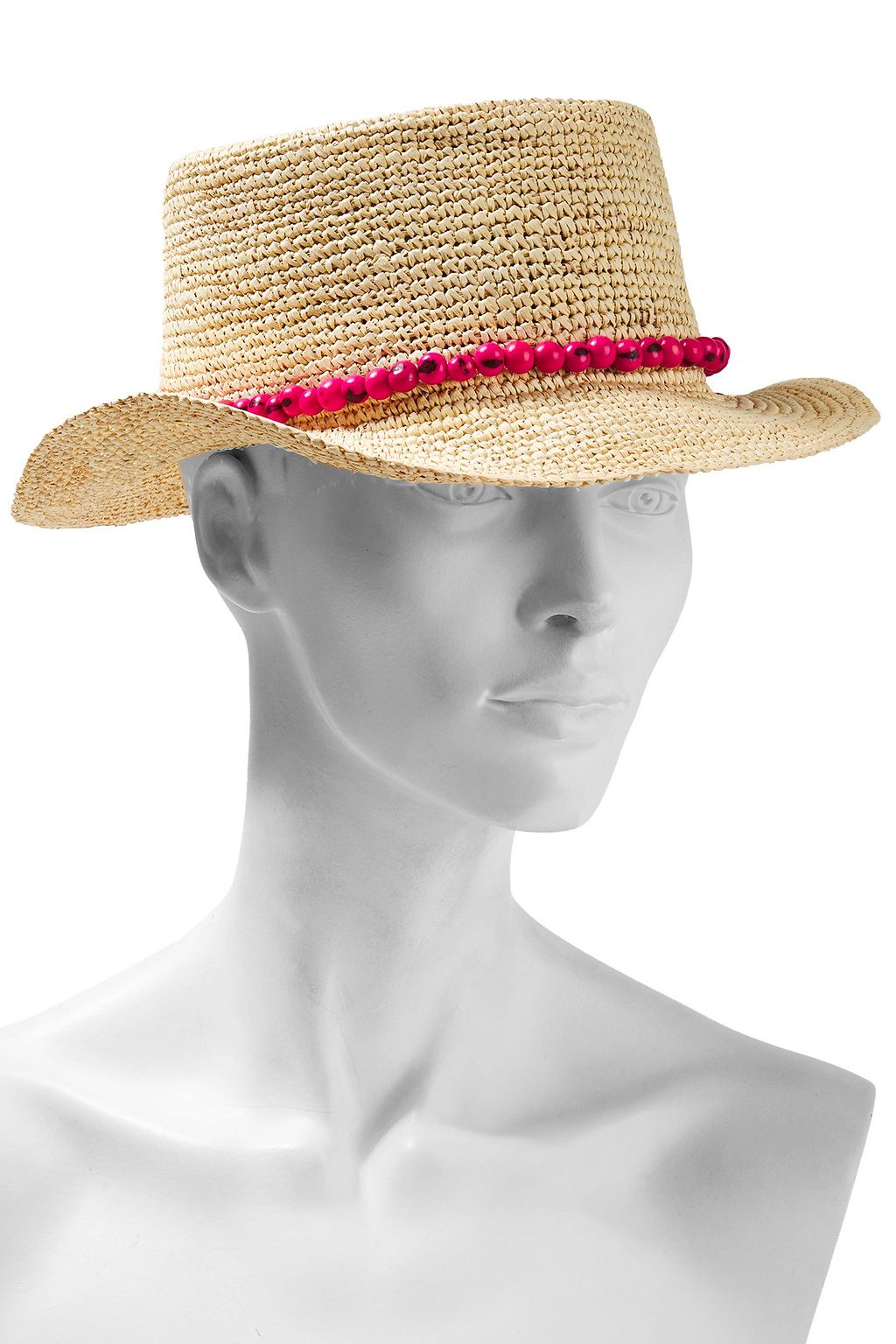 SENSI STUDIO Bead-embellished toquilla straw Panama hat