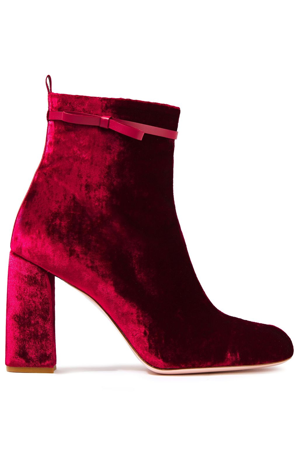 crushed velvet boots