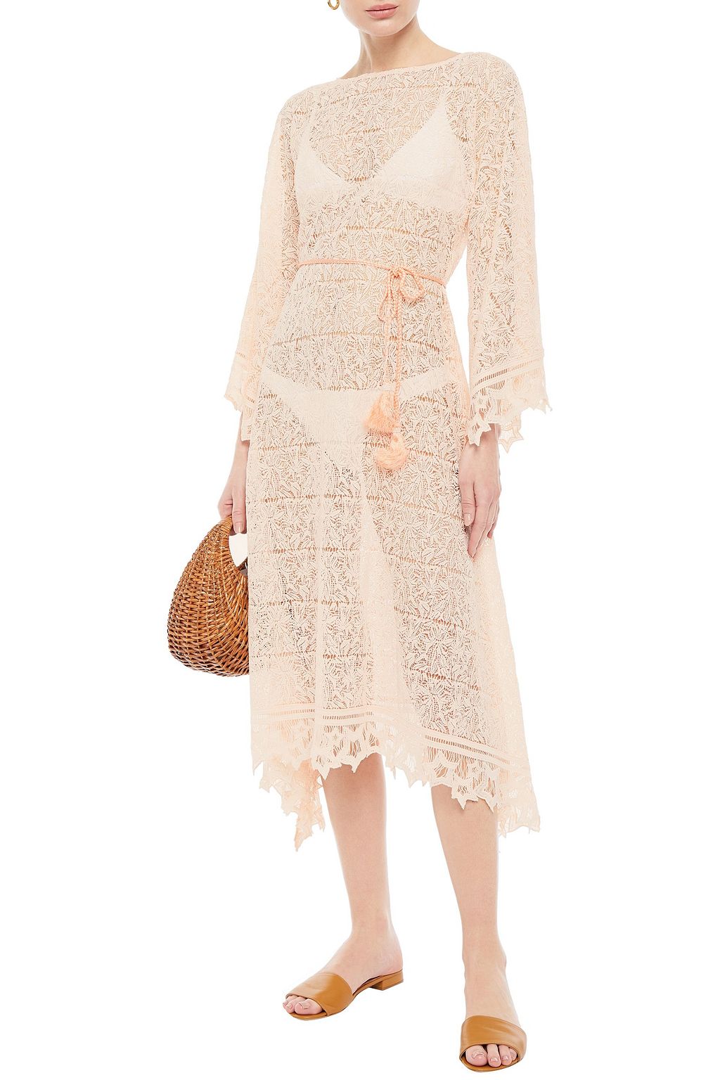 MIGUELINA Guipure lace coverup