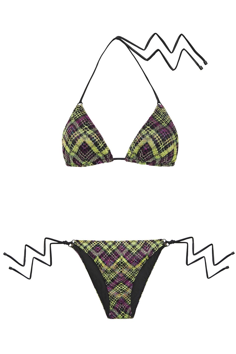 lime green triangle bikini