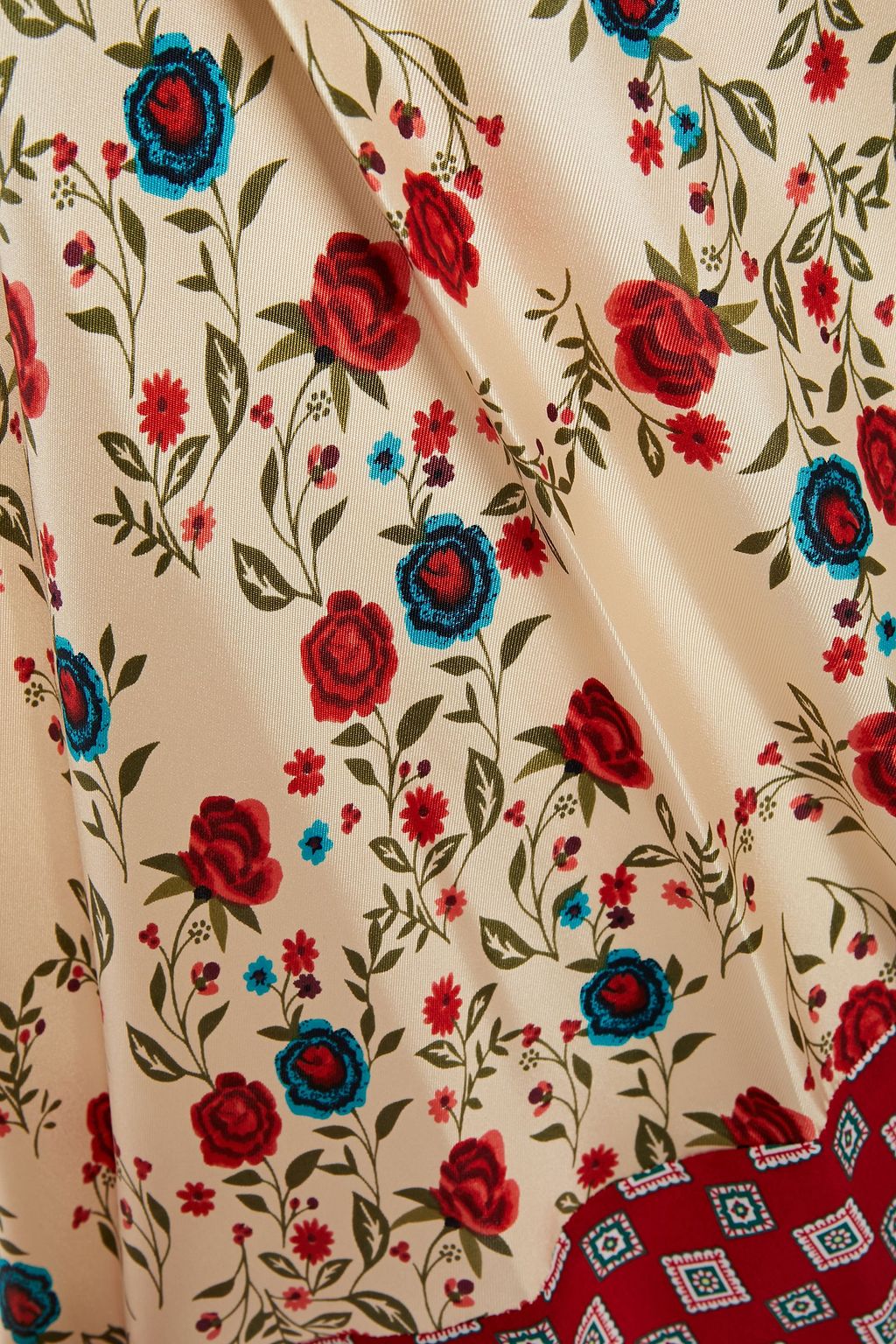 SANDRO Ayeon open-back floral-print silk-twill mini shirt dress