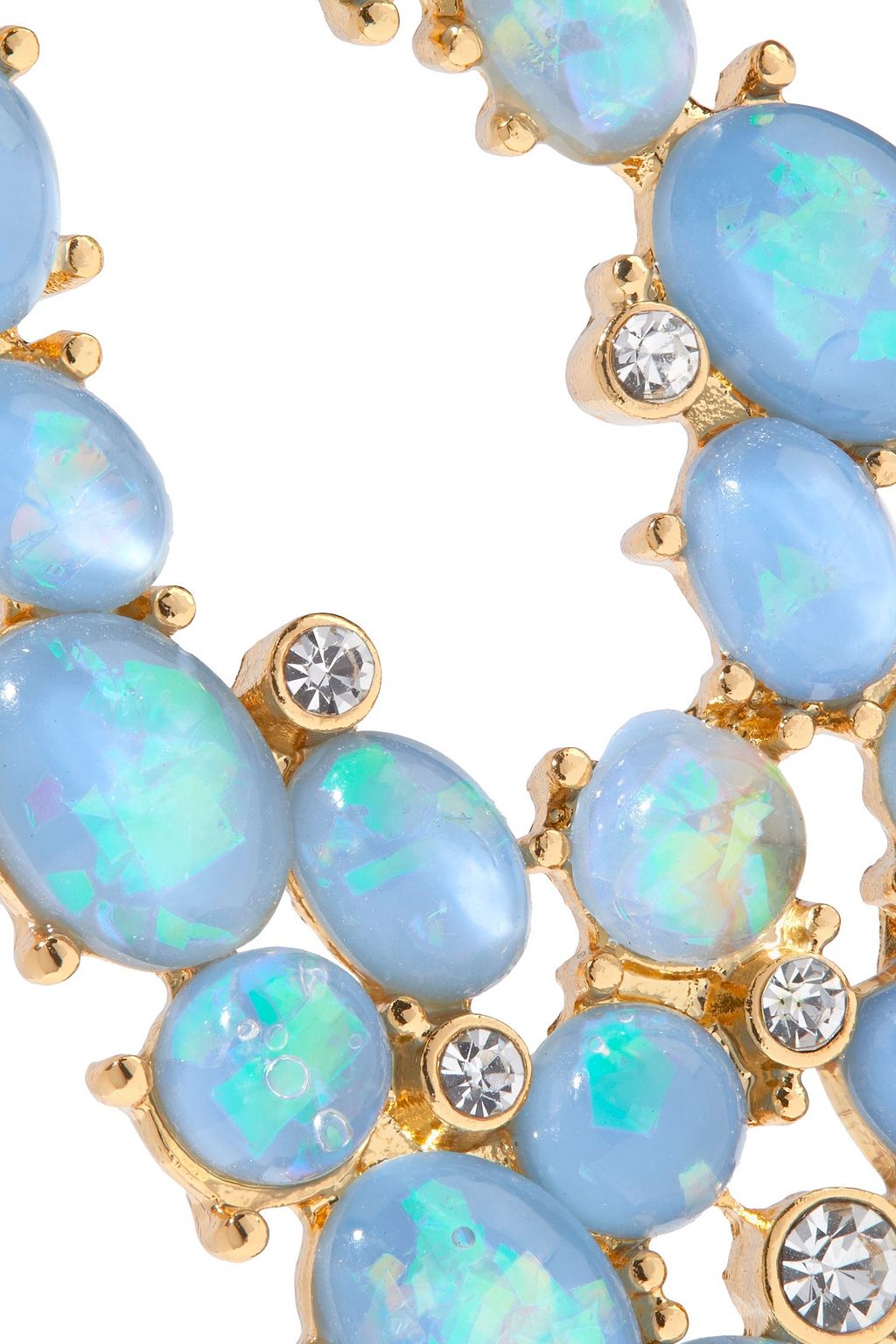 KENNETH JAY LANE Gold-plated, stone and crystal earrings